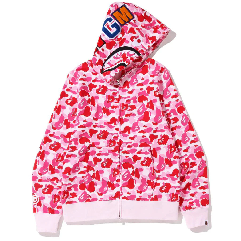 A Bathing Ape ABC Camo Shark Full Zip Hoody Pink - Used