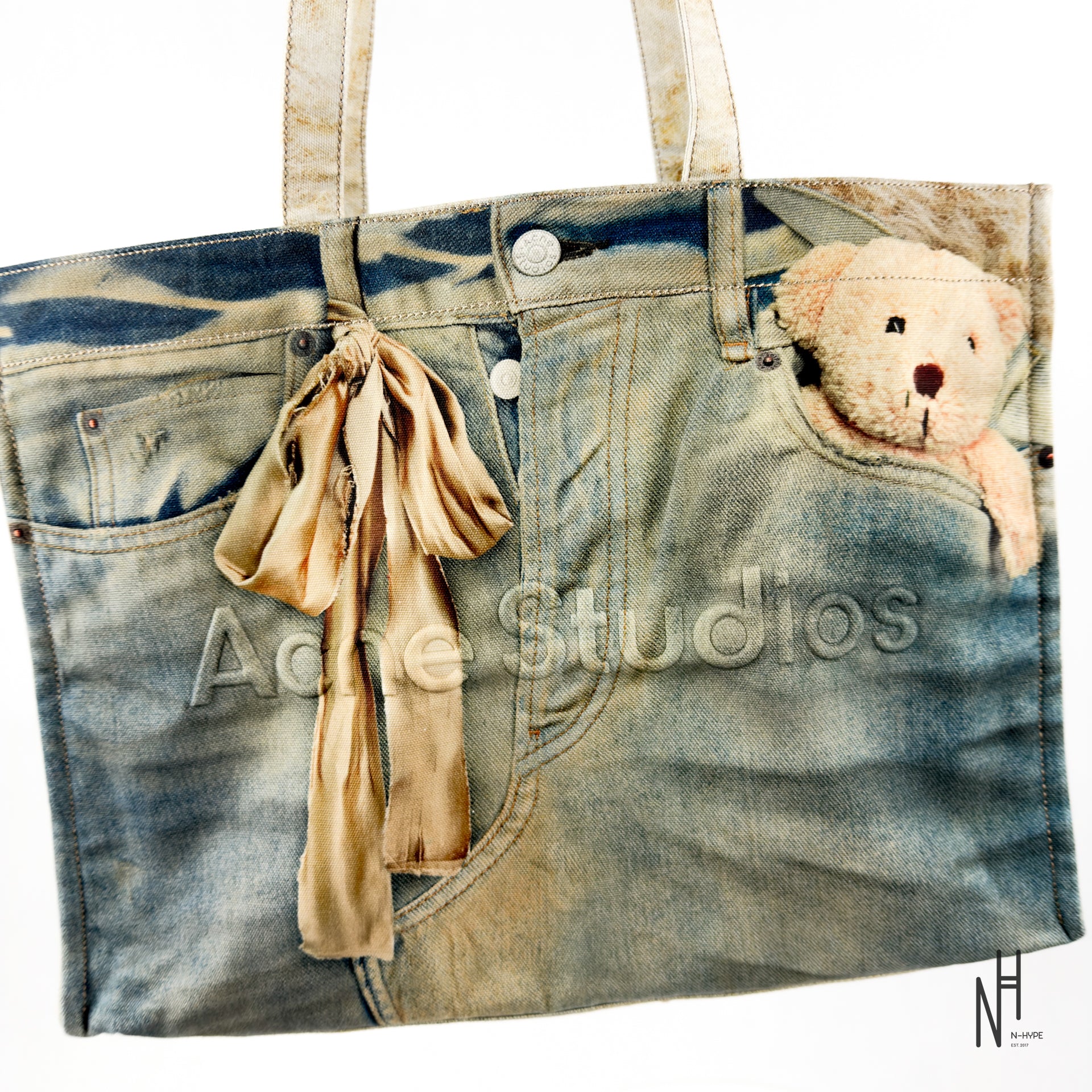 Acne Studios 1981 Trompe-l’œil Teddy Tote - Image 8