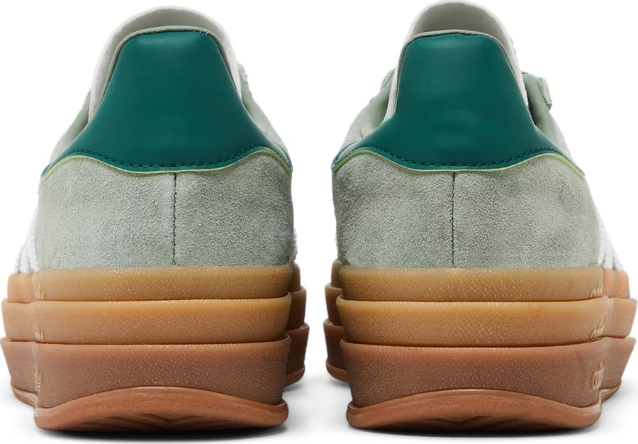 Adidas Gazelle Bold Silver Green Gum (Womens) - Image 3