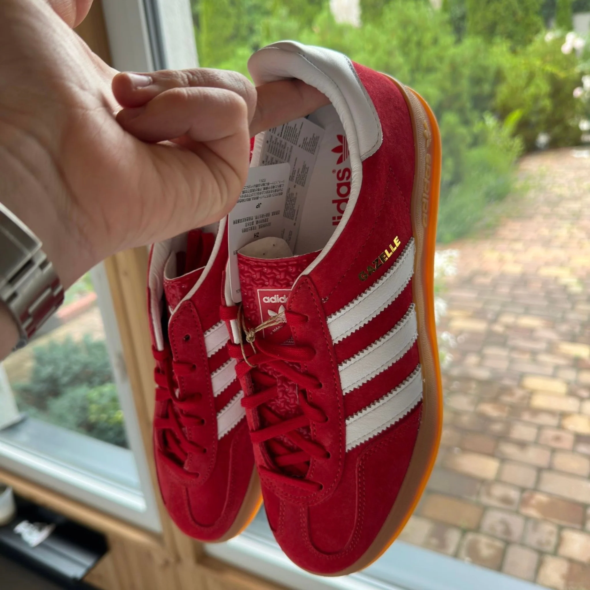 Adidas Gazelle Scarlet Cloud White - Image 5