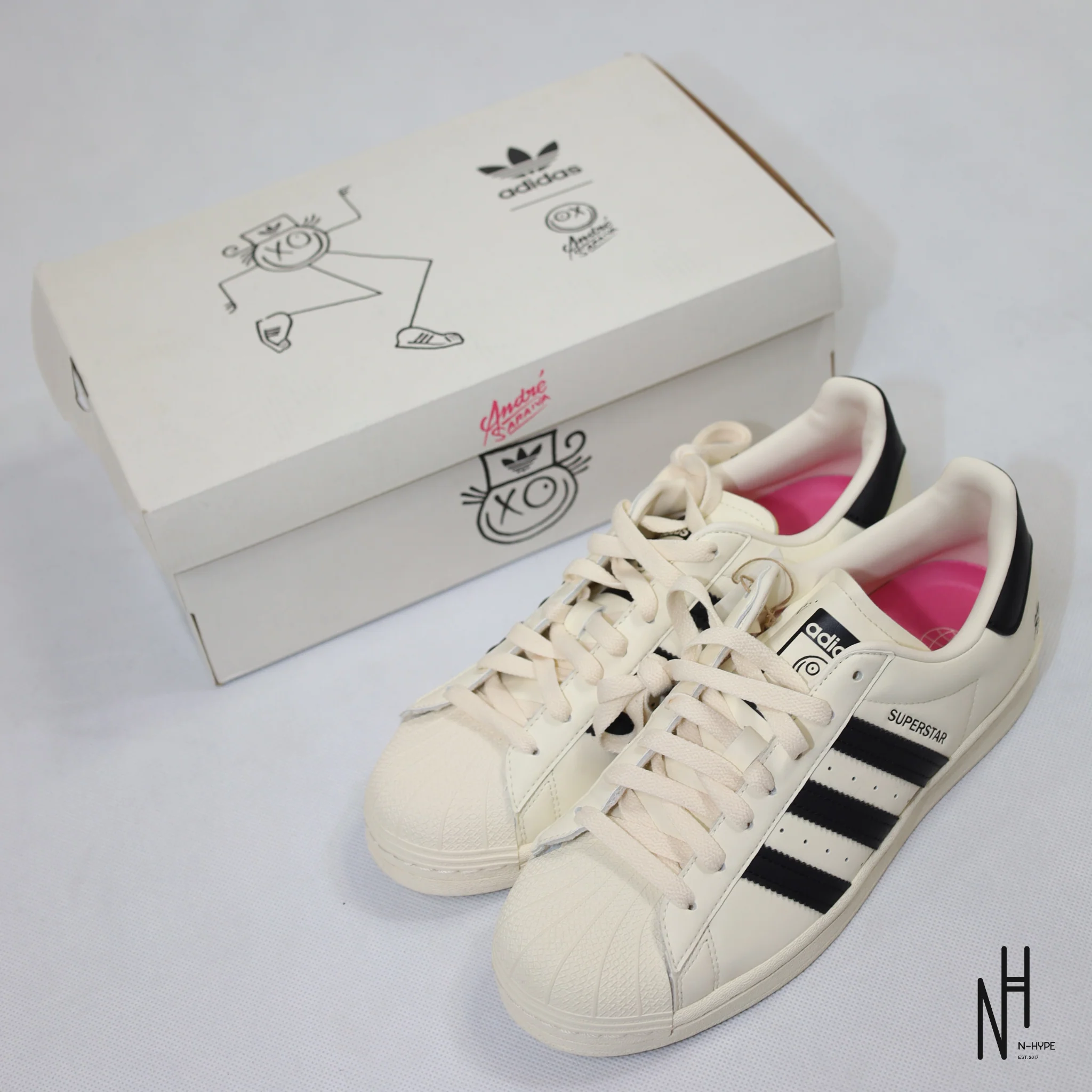 adidas Superstar Andre Saraiva Chalk White Black - Image 4