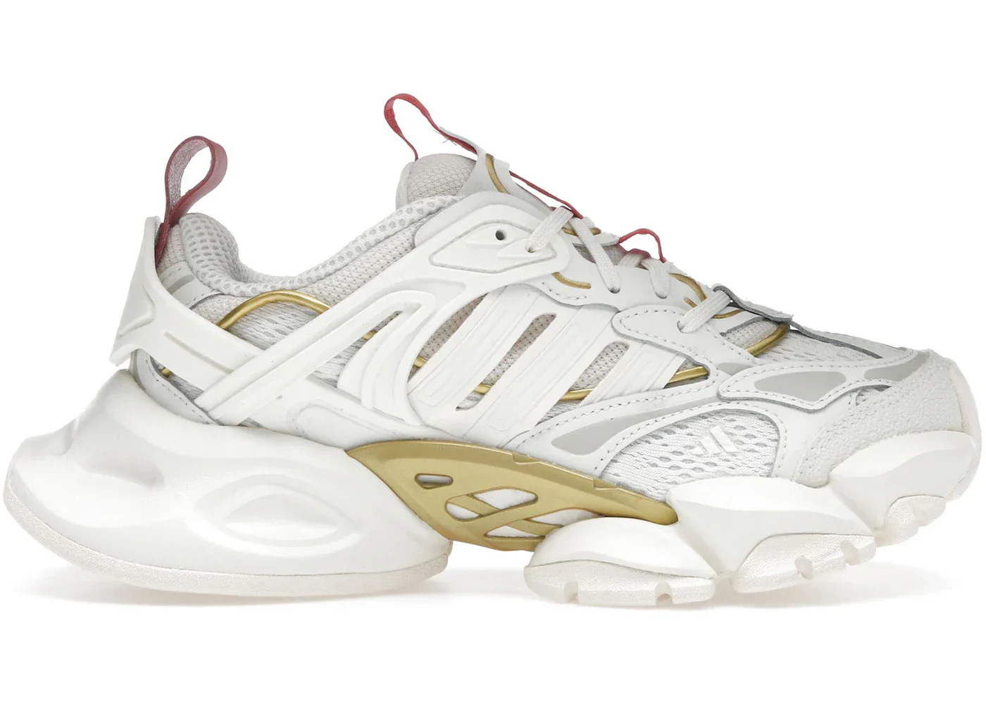 adidas XLG Runner Deluxe Off White Gold Metallic Red