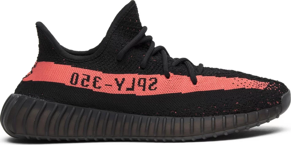 Adidas Yeezy Boost 350 V2 Core Black Red - Image 2
