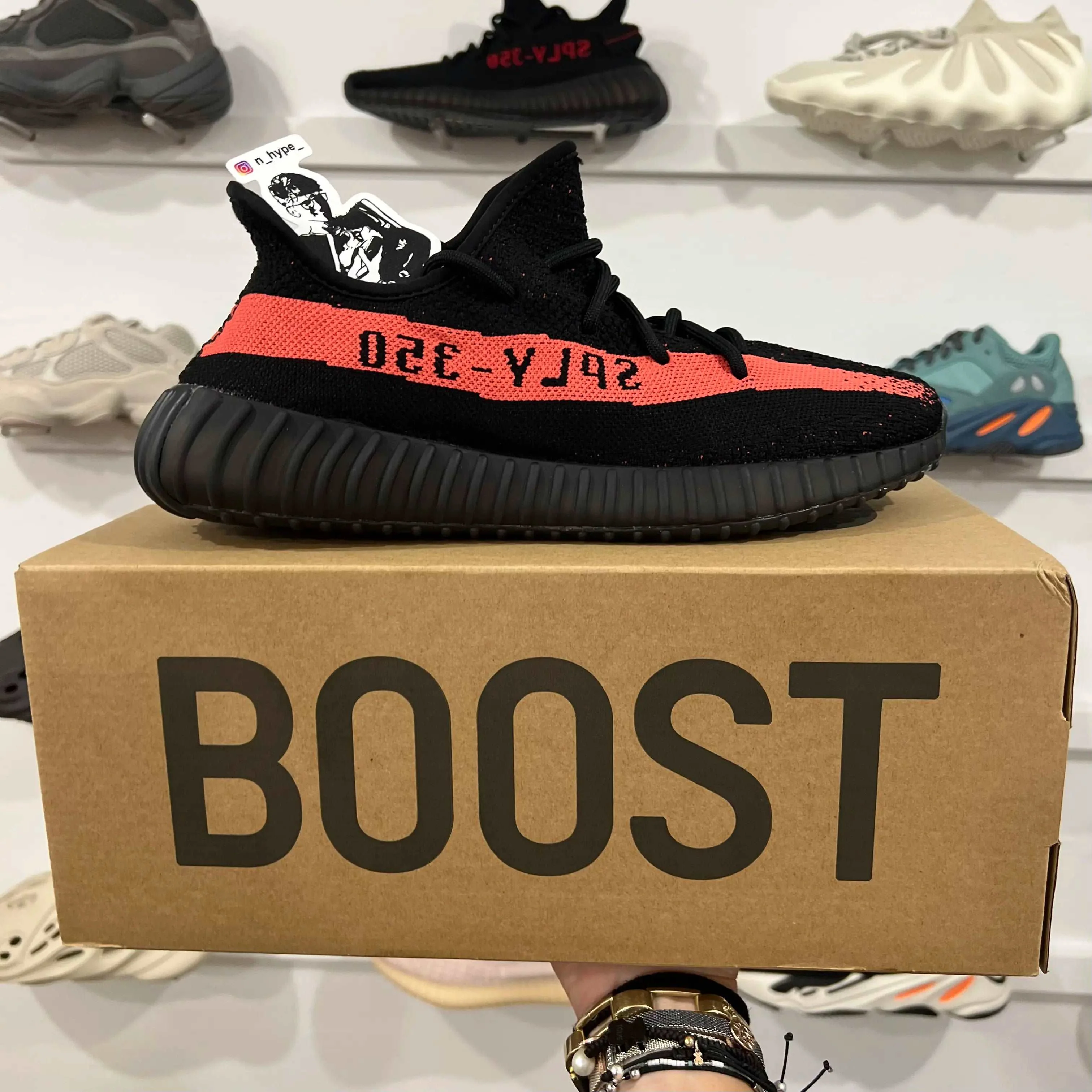 Adidas Yeezy Boost 350 V2 Core Black Red - Image 7
