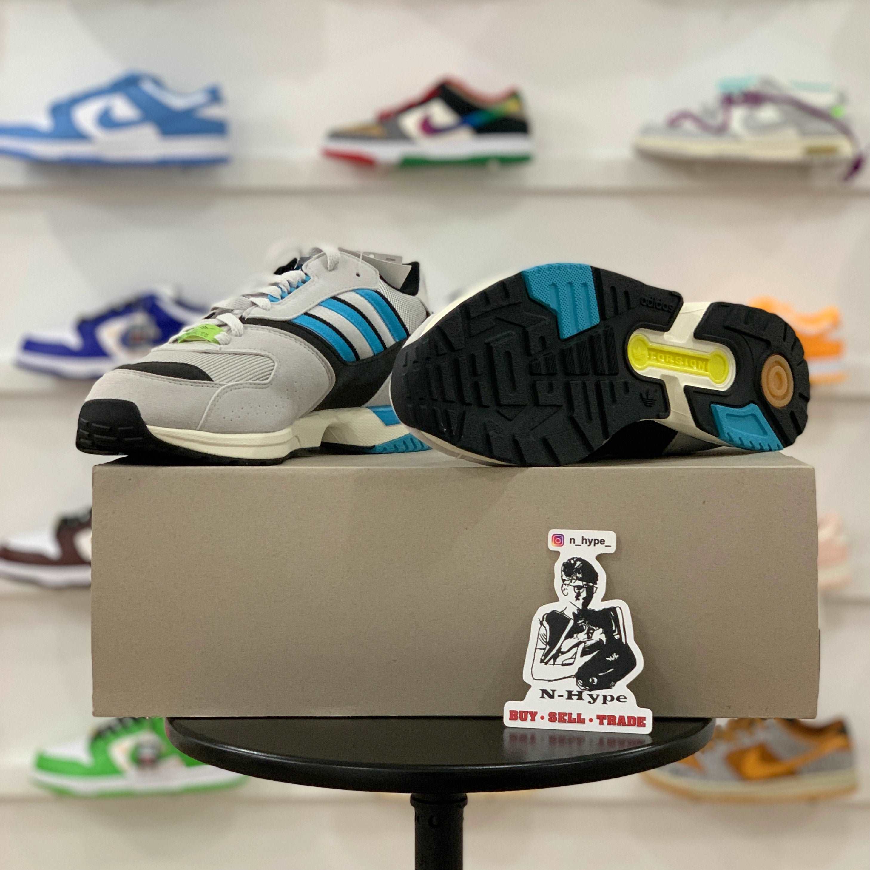 Adidas ZX4000 OG Grey One Bright Cyan - Image 5