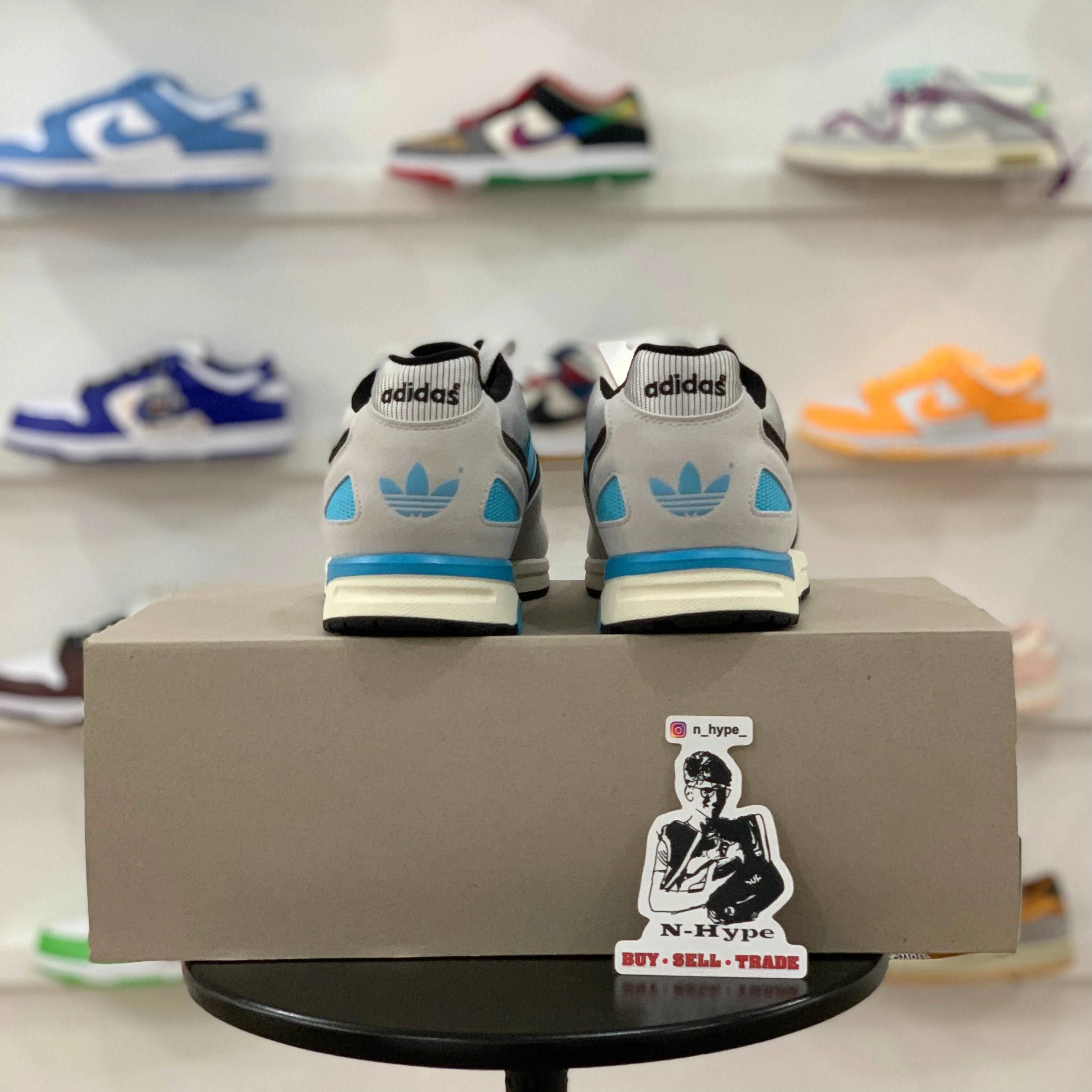 Adidas ZX4000 OG Grey One Bright Cyan - Image 6