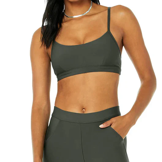 ALO YOGA AIRLIFT INTRIGUE BRA DARK CACTUS