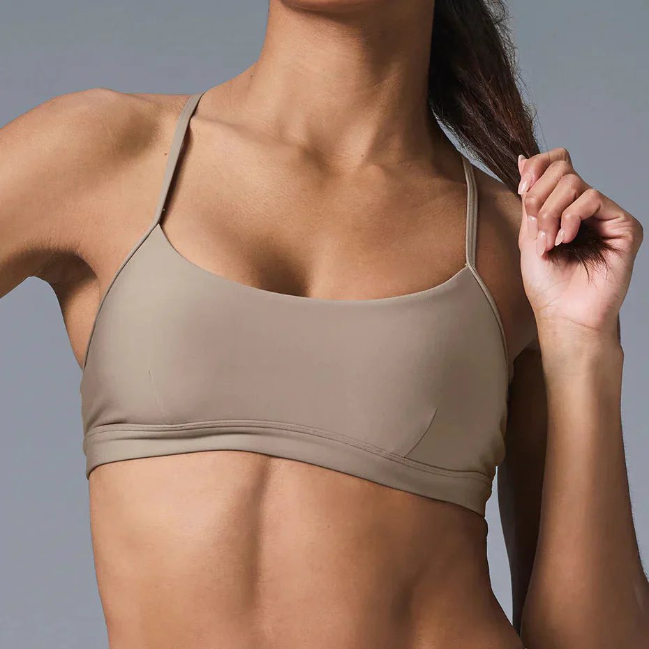 ALO YOGA AIRLIFT INTRIGUE BRA DARK GRAVEL