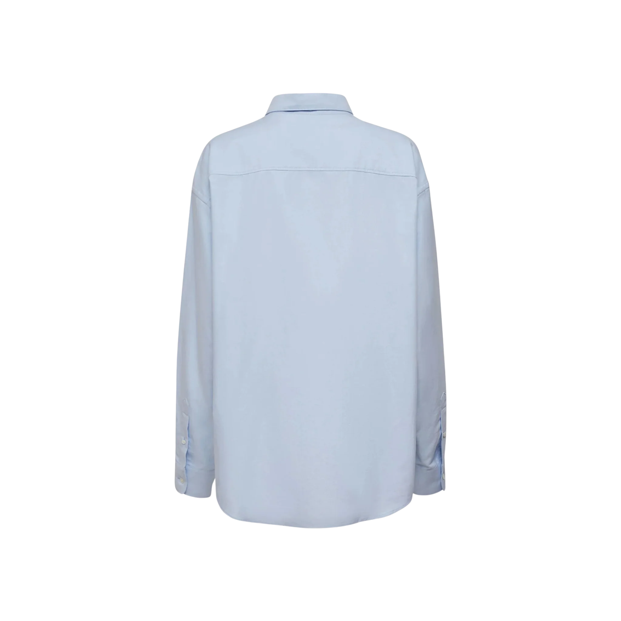 AMI Paris Boxy Cotton Oxford Shirt Blue - Image 2