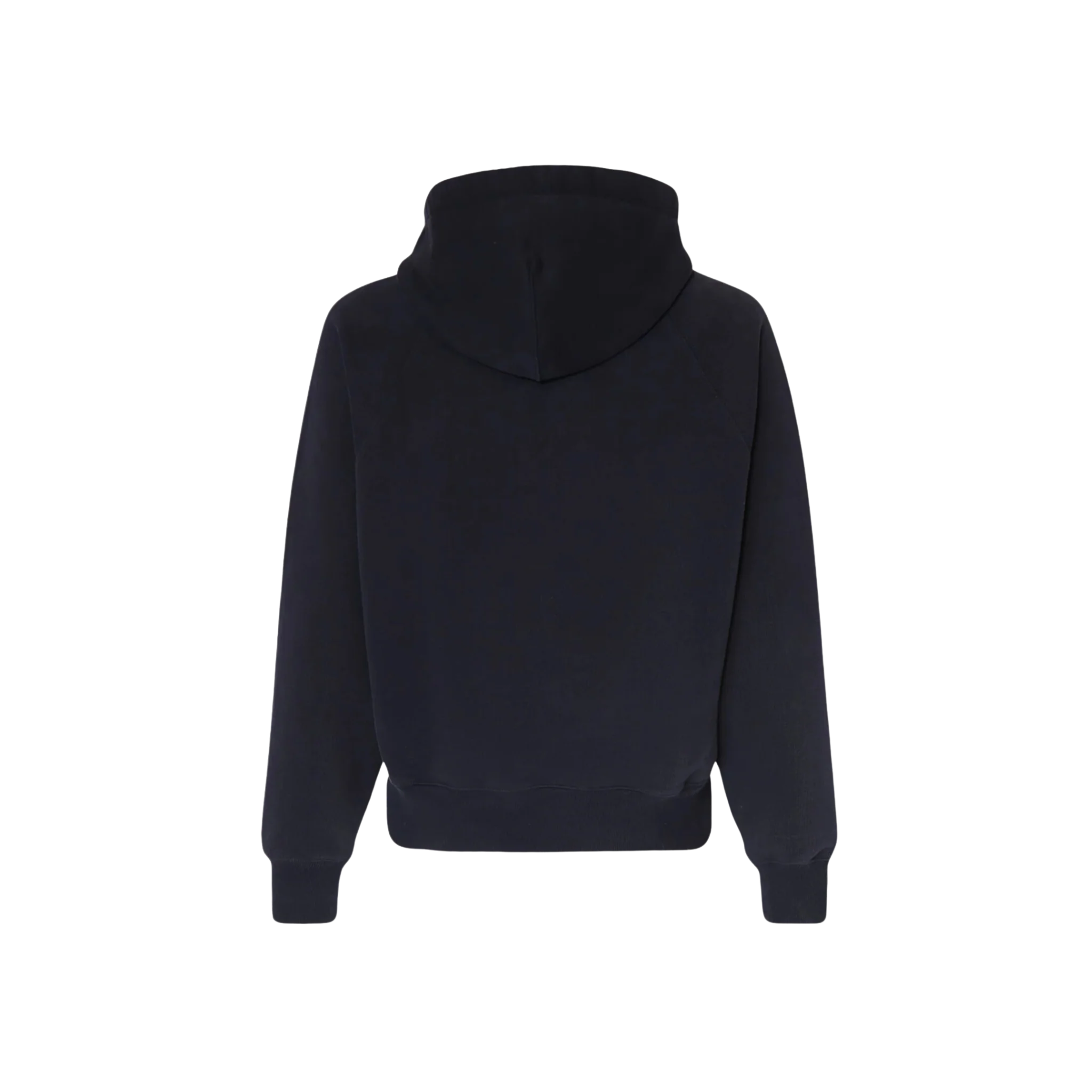 AMI Paris Logo Cotton Hoodie Black - Image 2