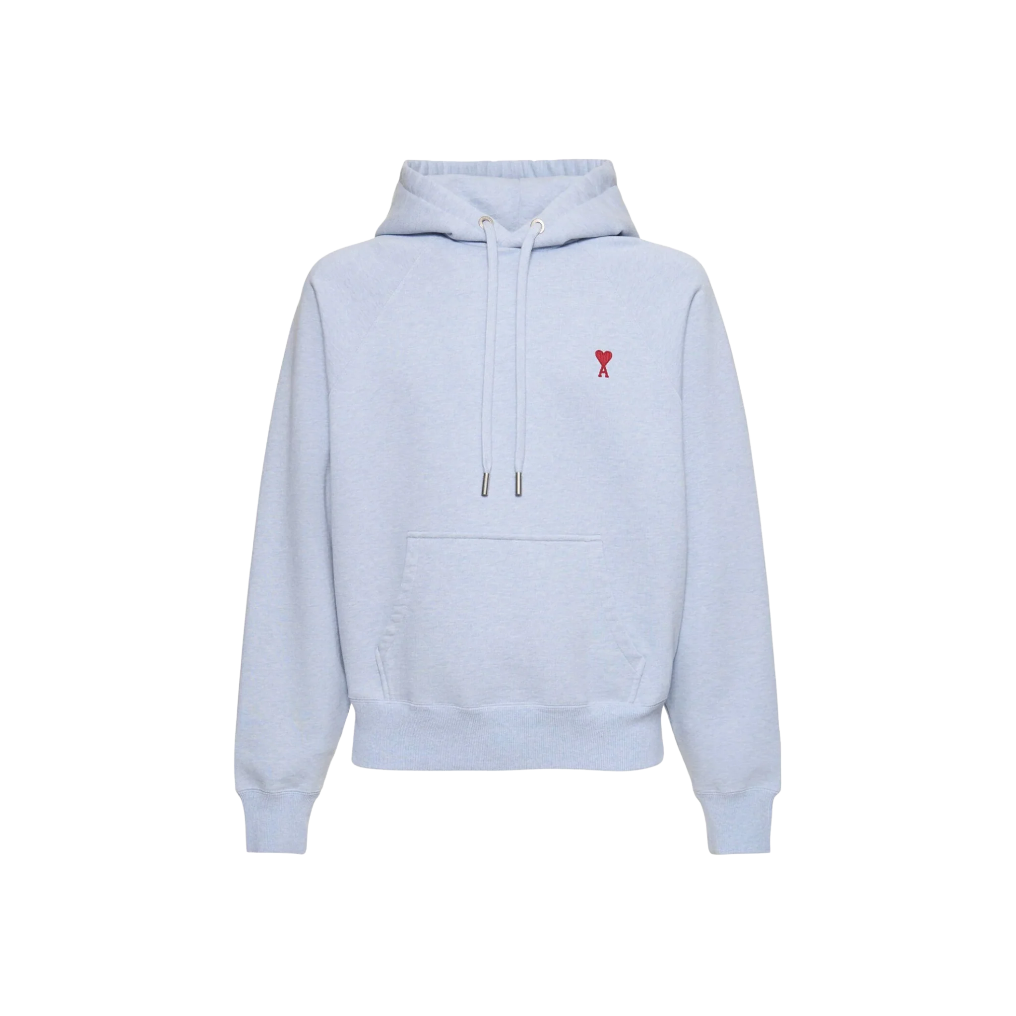 AMI Paris Logo Cotton Hoodie Blue