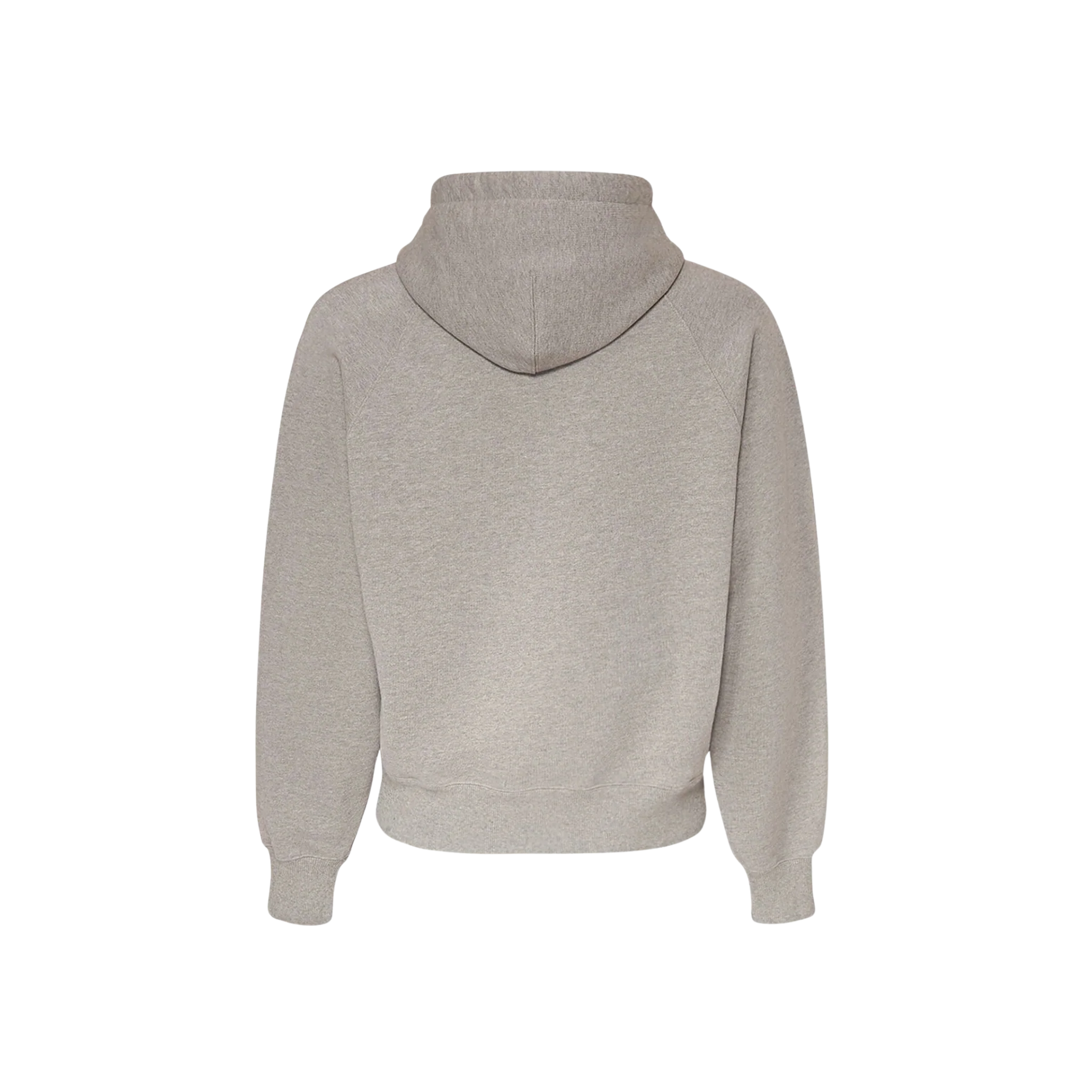 AMI Paris Logo Cotton Hoodie Grey - Image 2