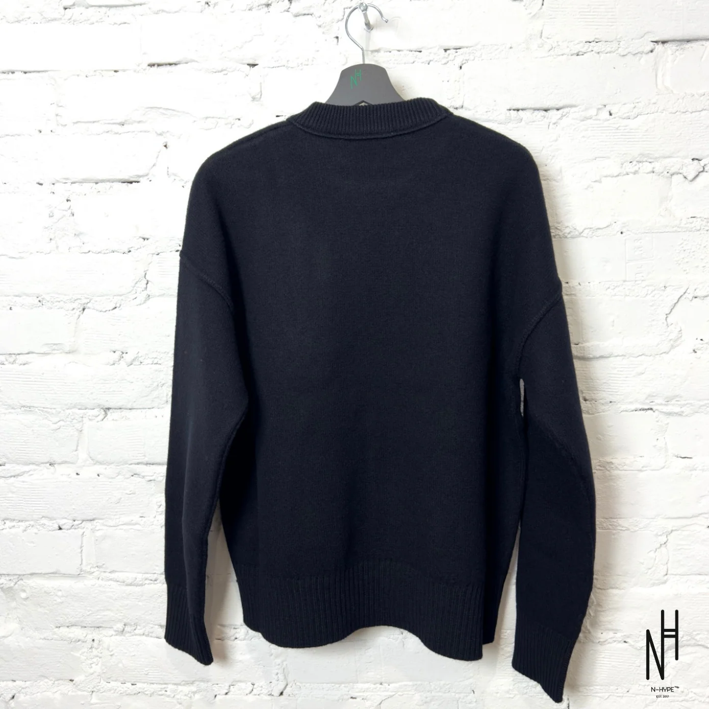 AMI Paris Logo Wool Knit Crewneck Sweater - Image 4