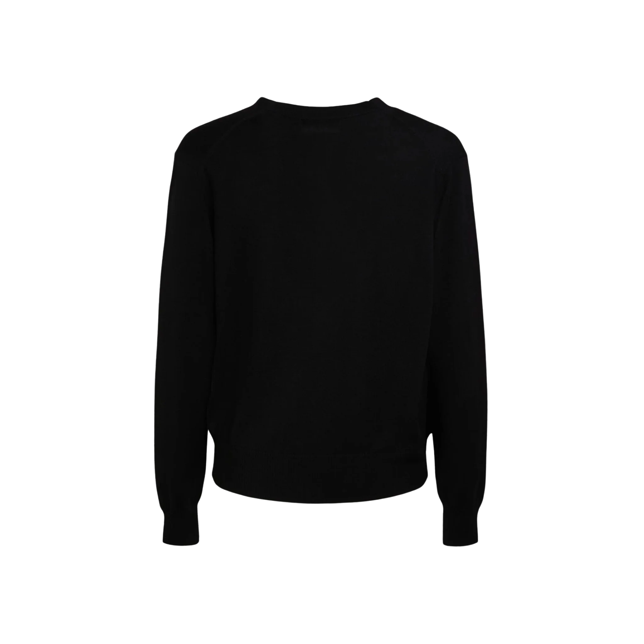 AMI Paris Logo Wool Tricot Cardigan Black - Image 2