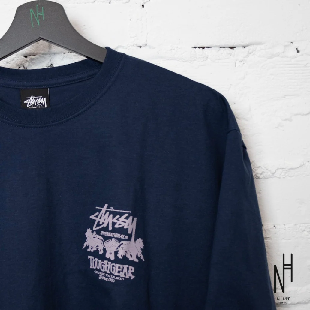 AUKCJA Stussy Tough Gear International Tee Navy - Image 4