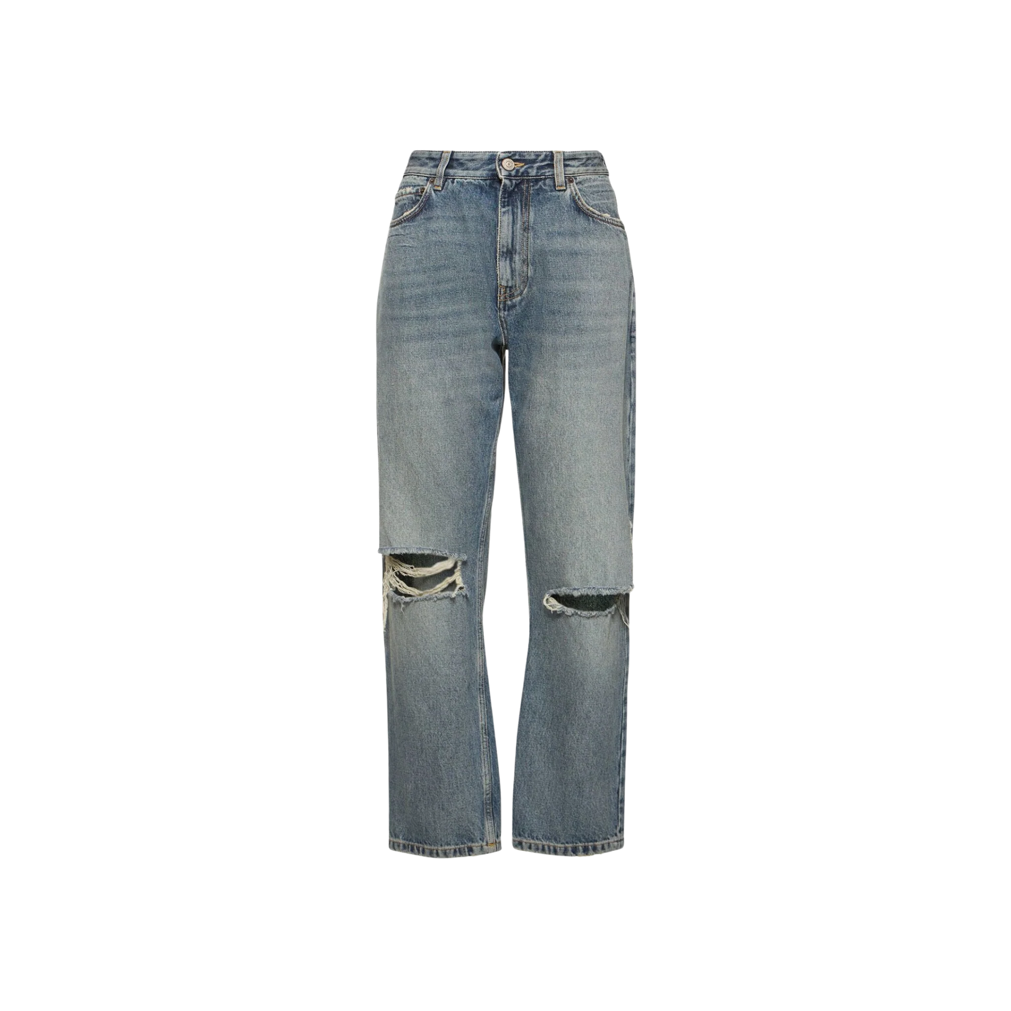 Balenciaga Buckle Loose Fit Denim Jeans