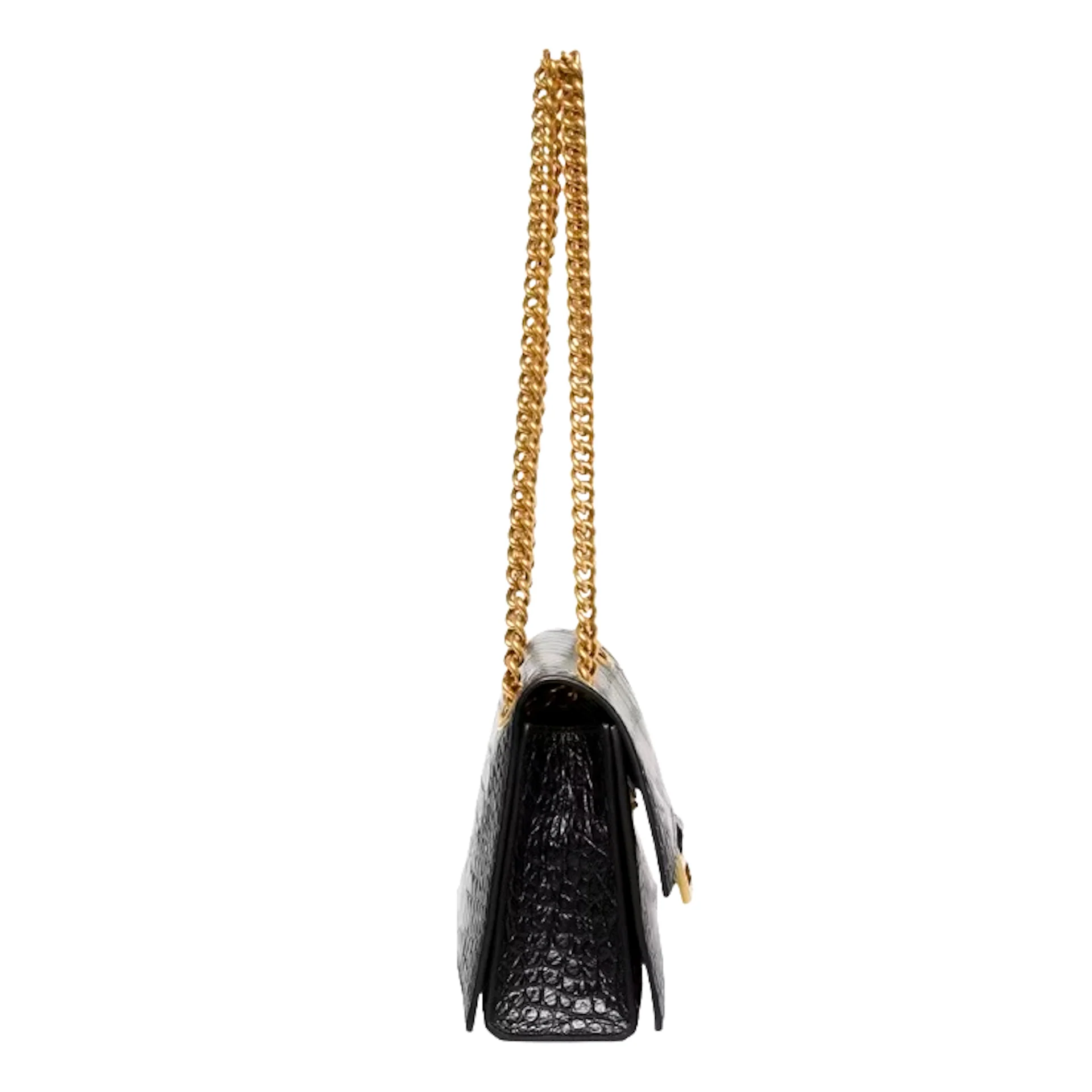 Balenciaga Crush Chain Bag Leather Black Gold - Image 2