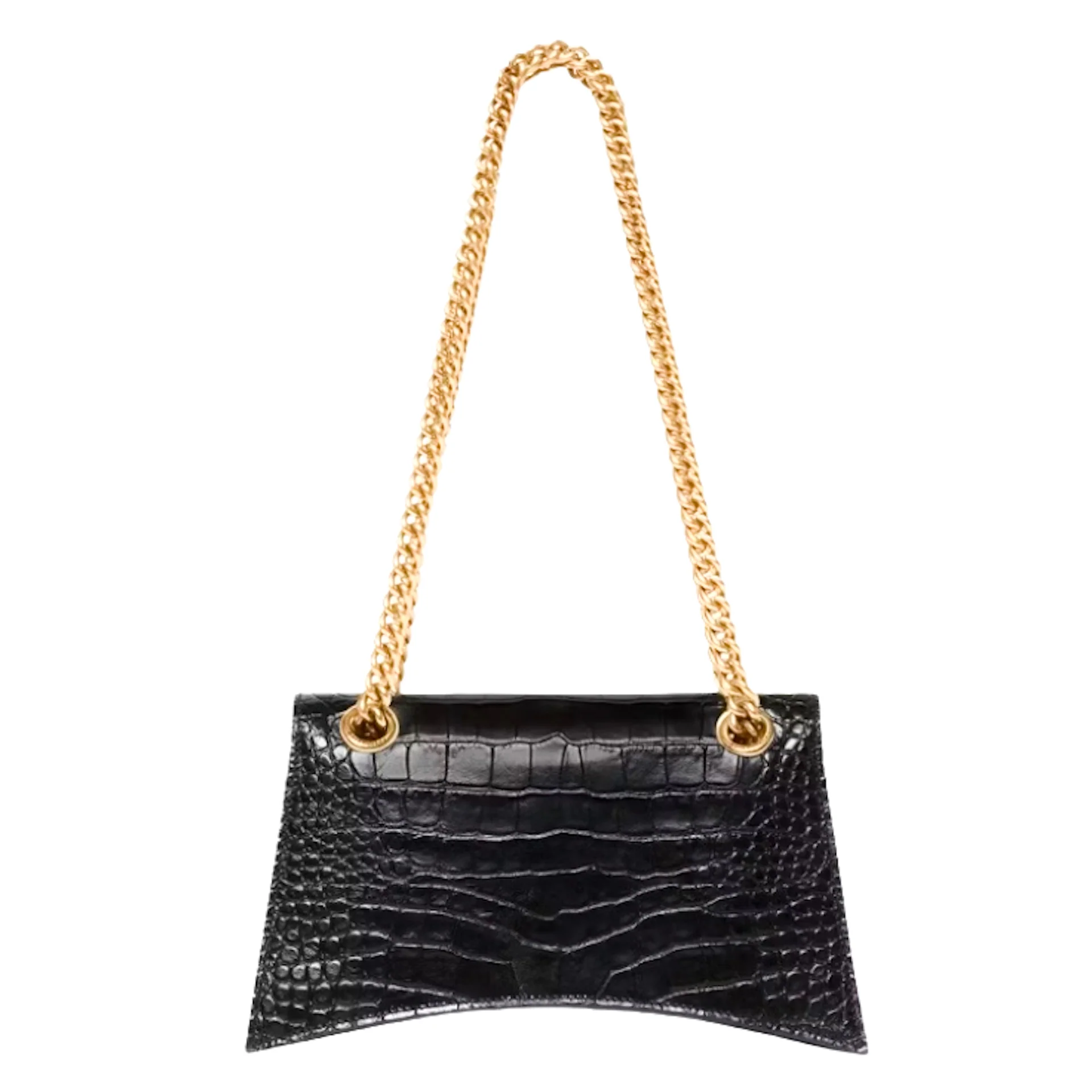 Balenciaga Crush Chain Bag Leather Black Gold - Image 3