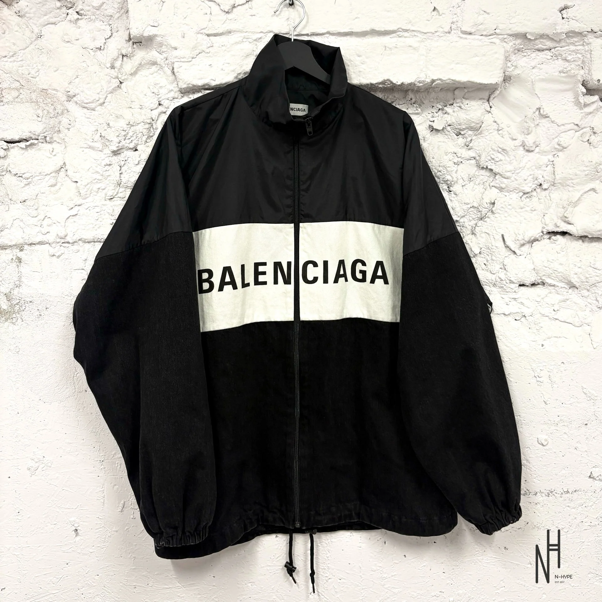 Balenciaga Drops Sporty Logo Windbreaker Jacket