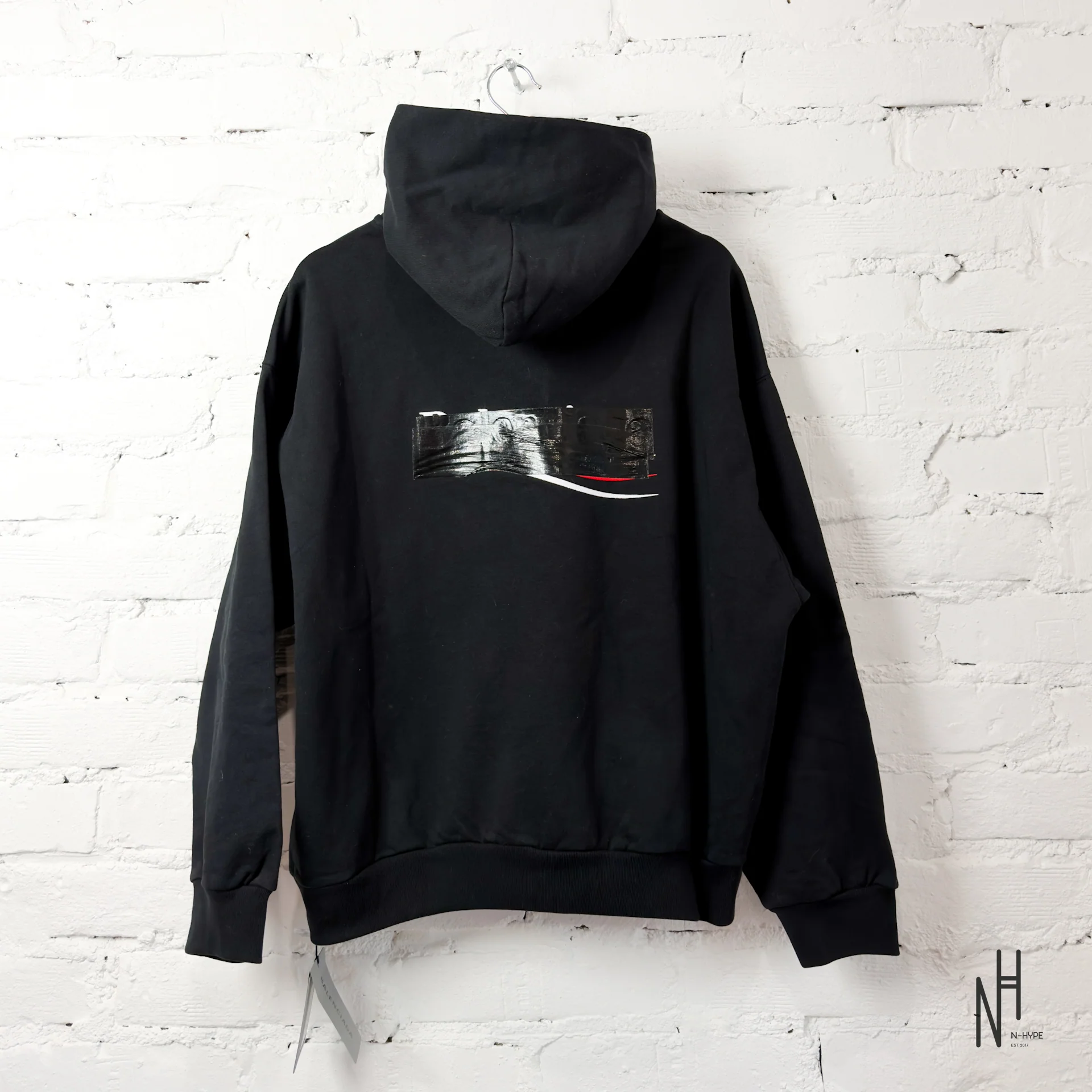 Balenciaga Political Campaign Cotton Hoodie Black - Image 3