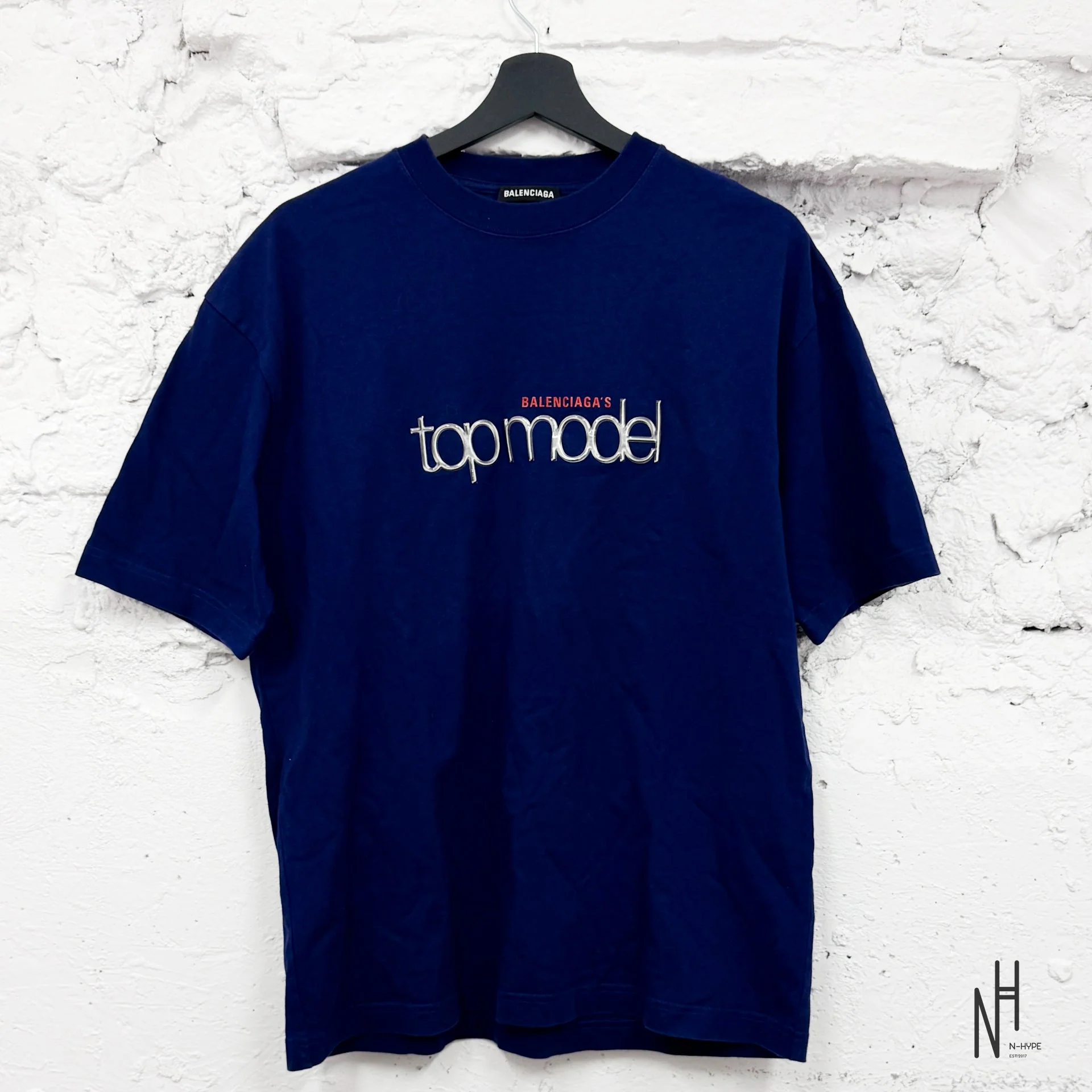 Balenciaga Top Model T-Shirt Navy