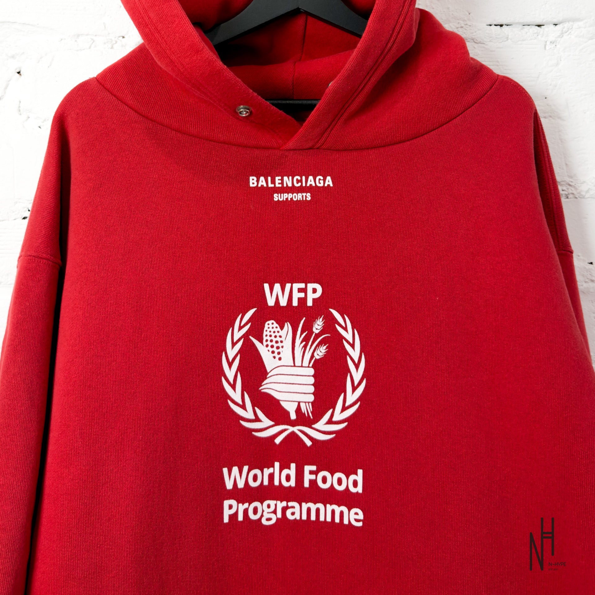 Balenciaga World Food Programme (WFP) Hoodie Red - Image 2