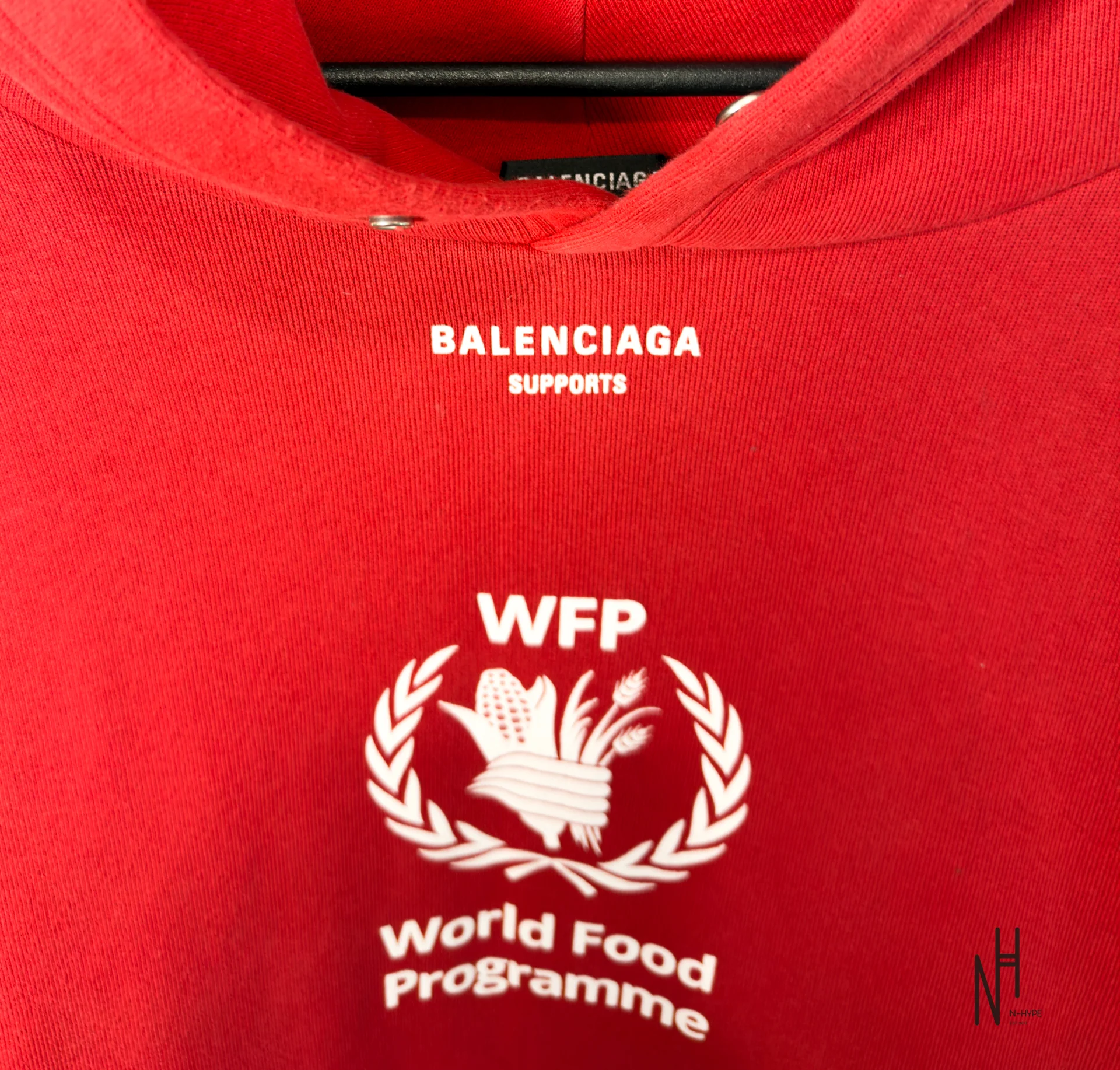 Balenciaga World Food Programme (WFP) Hoodie Red - Image 3