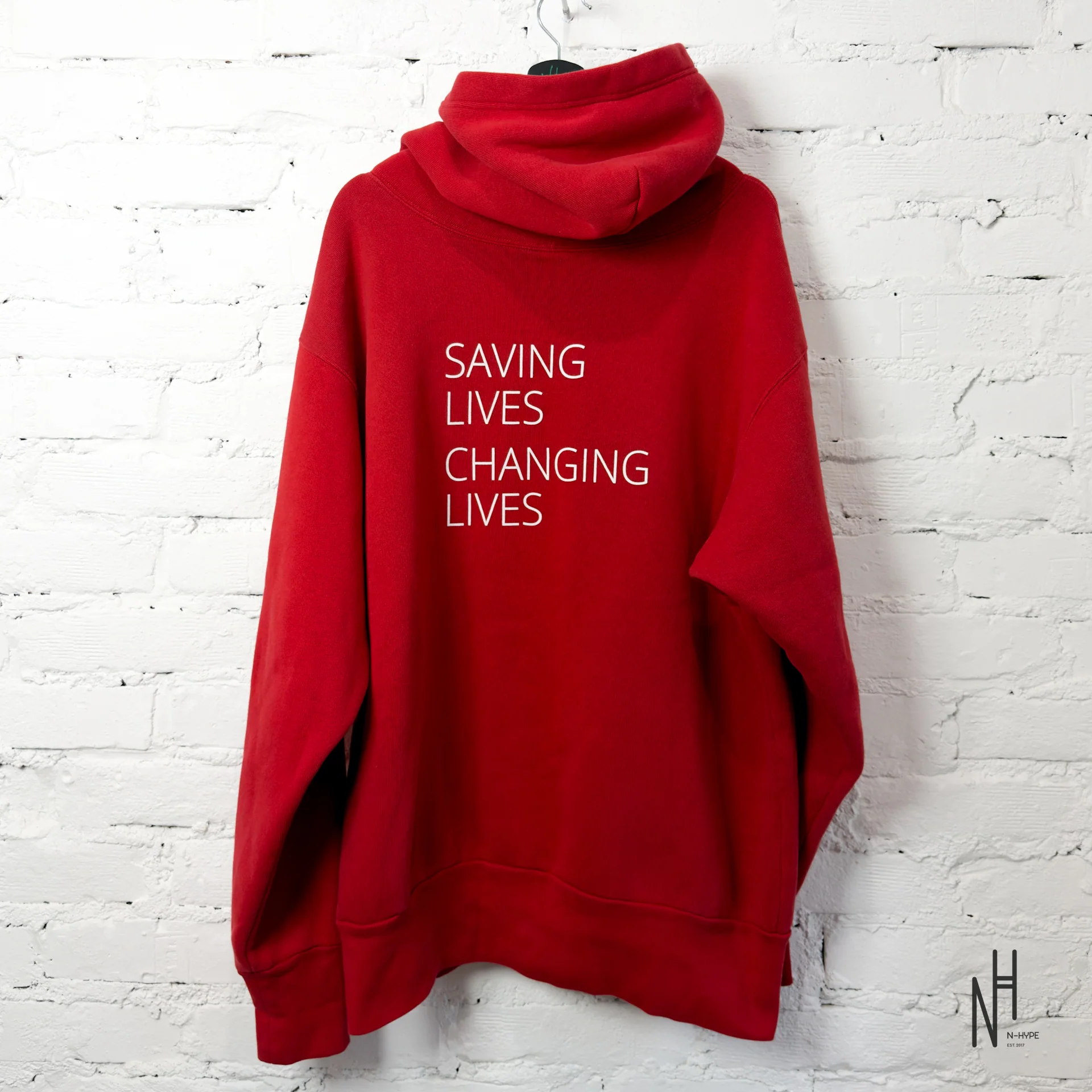 Balenciaga World Food Programme (WFP) Hoodie Red - Image 4