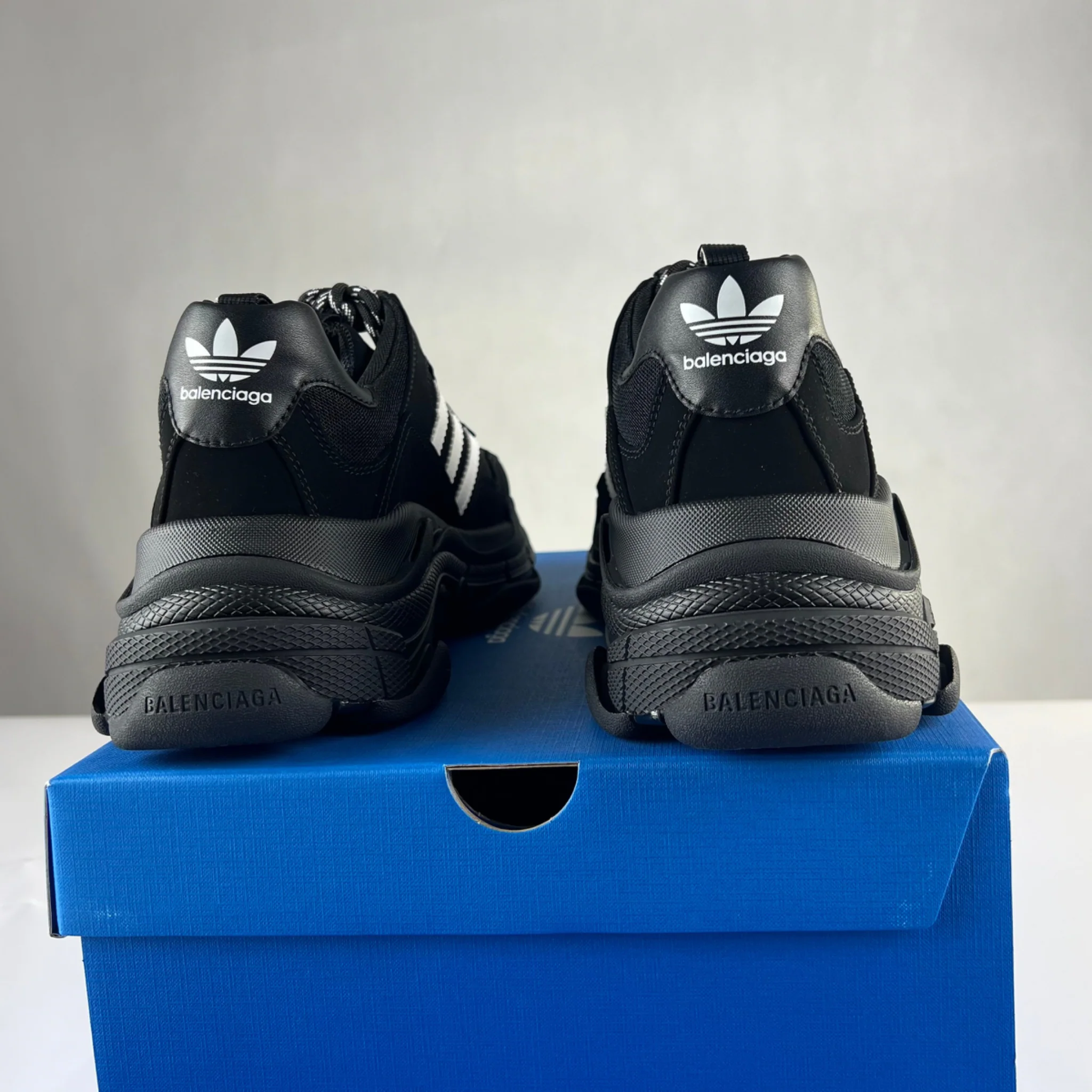 Balenciaga x Adidas Triple S Black White - Image 6