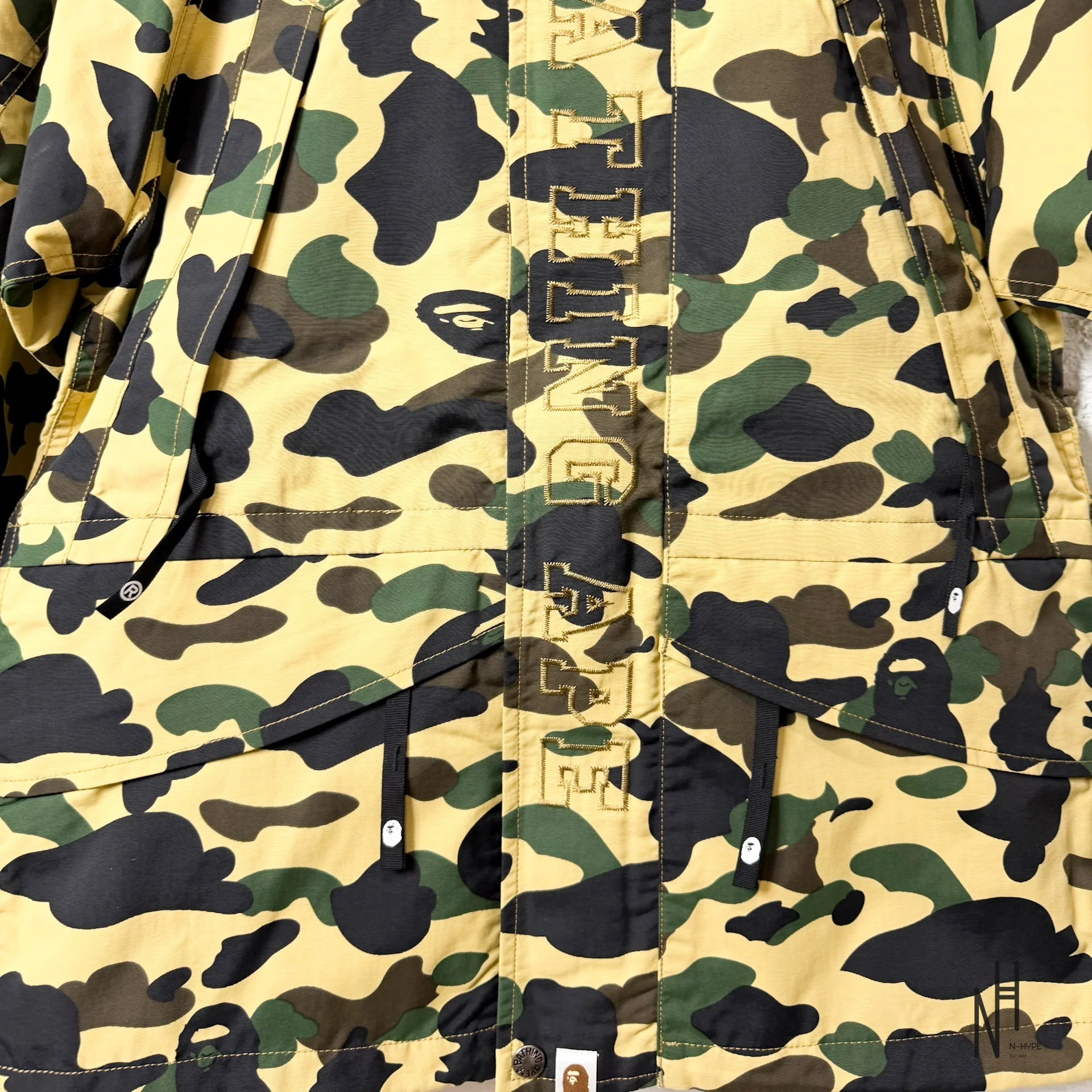 BAPE 1st Camo Snowboard Down Jacket (FW21) Yellow - Image 2
