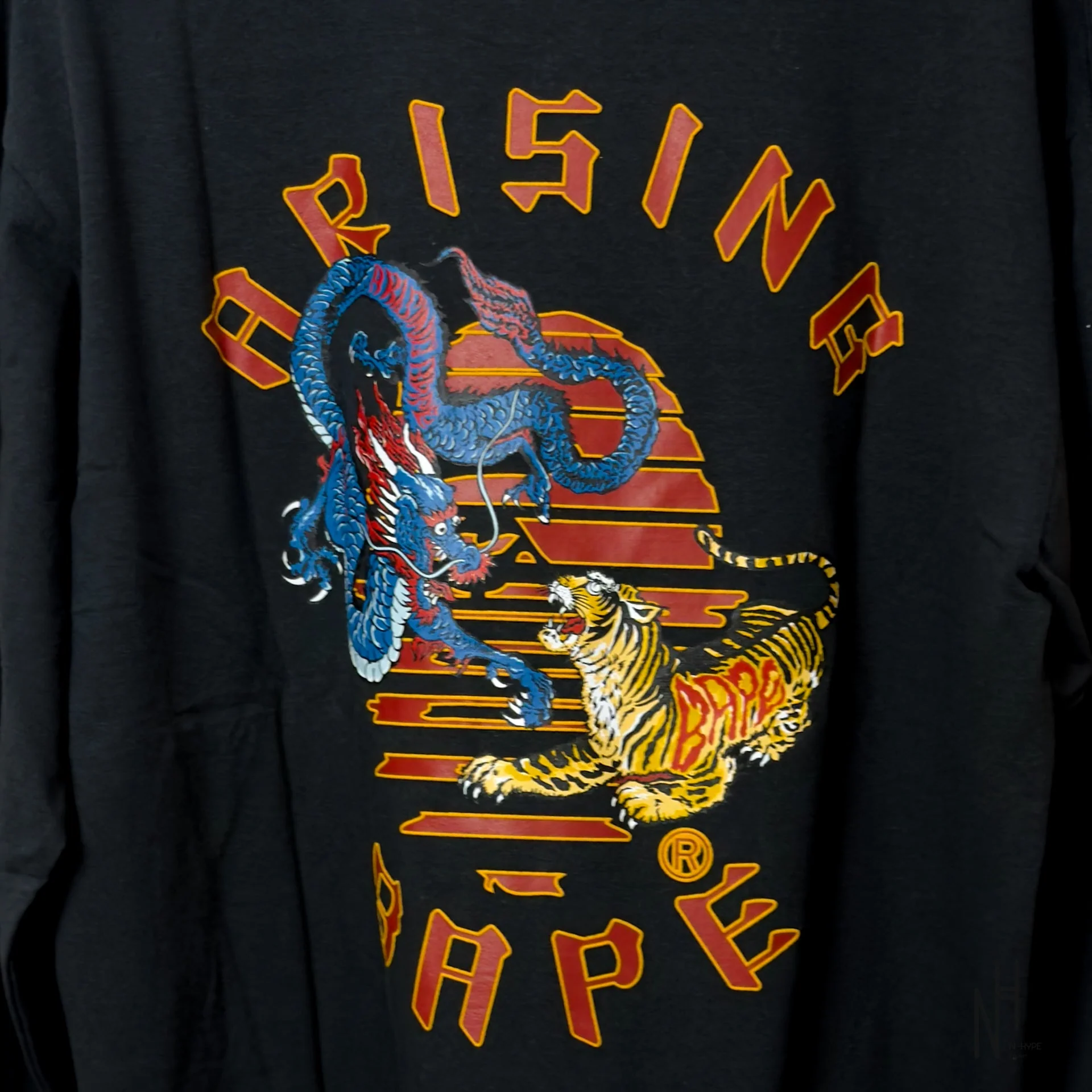 Bape A Rising Bape Long Sleeve Black - Image 5
