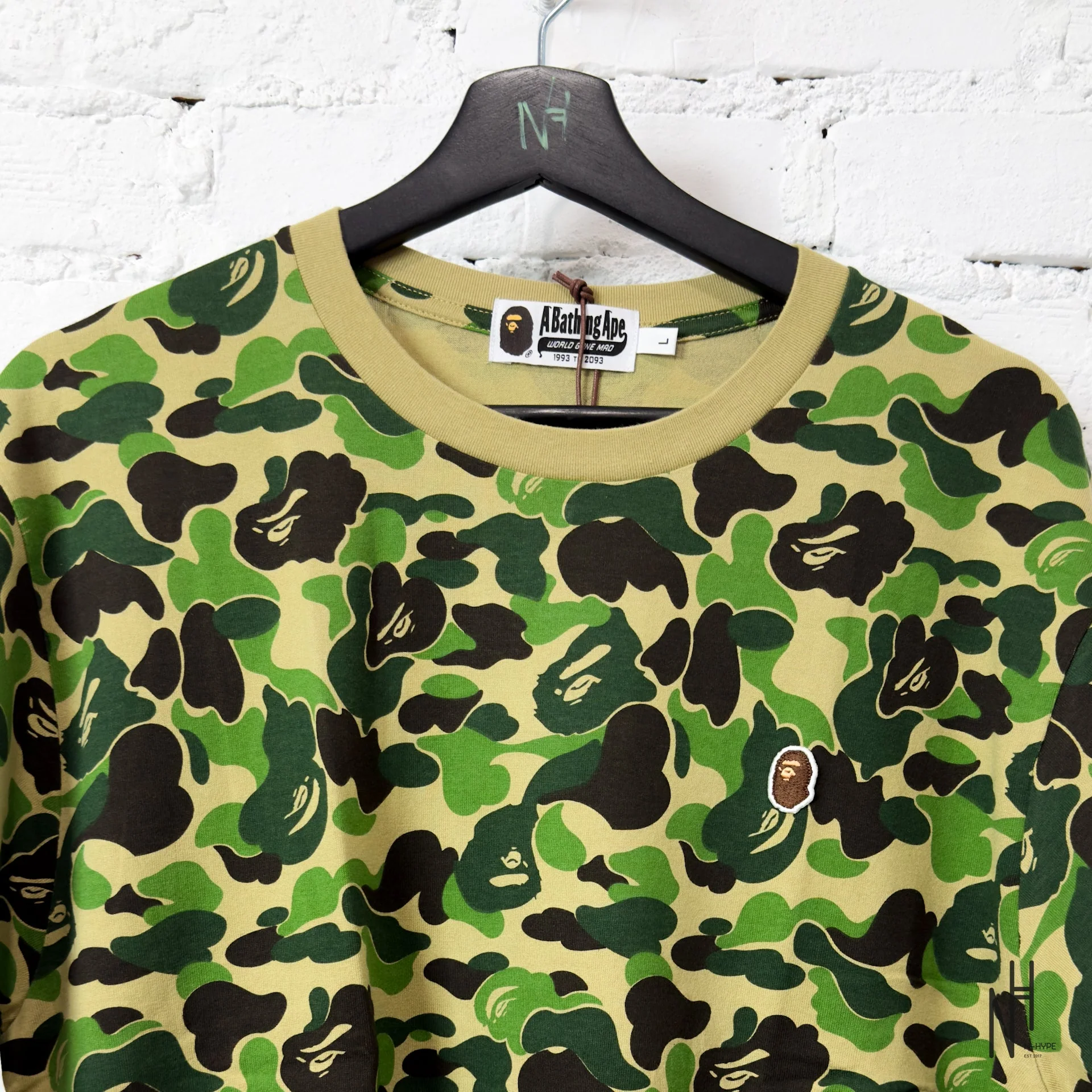 BAPE ABC Camo Ape Head One Point Green - Image 3