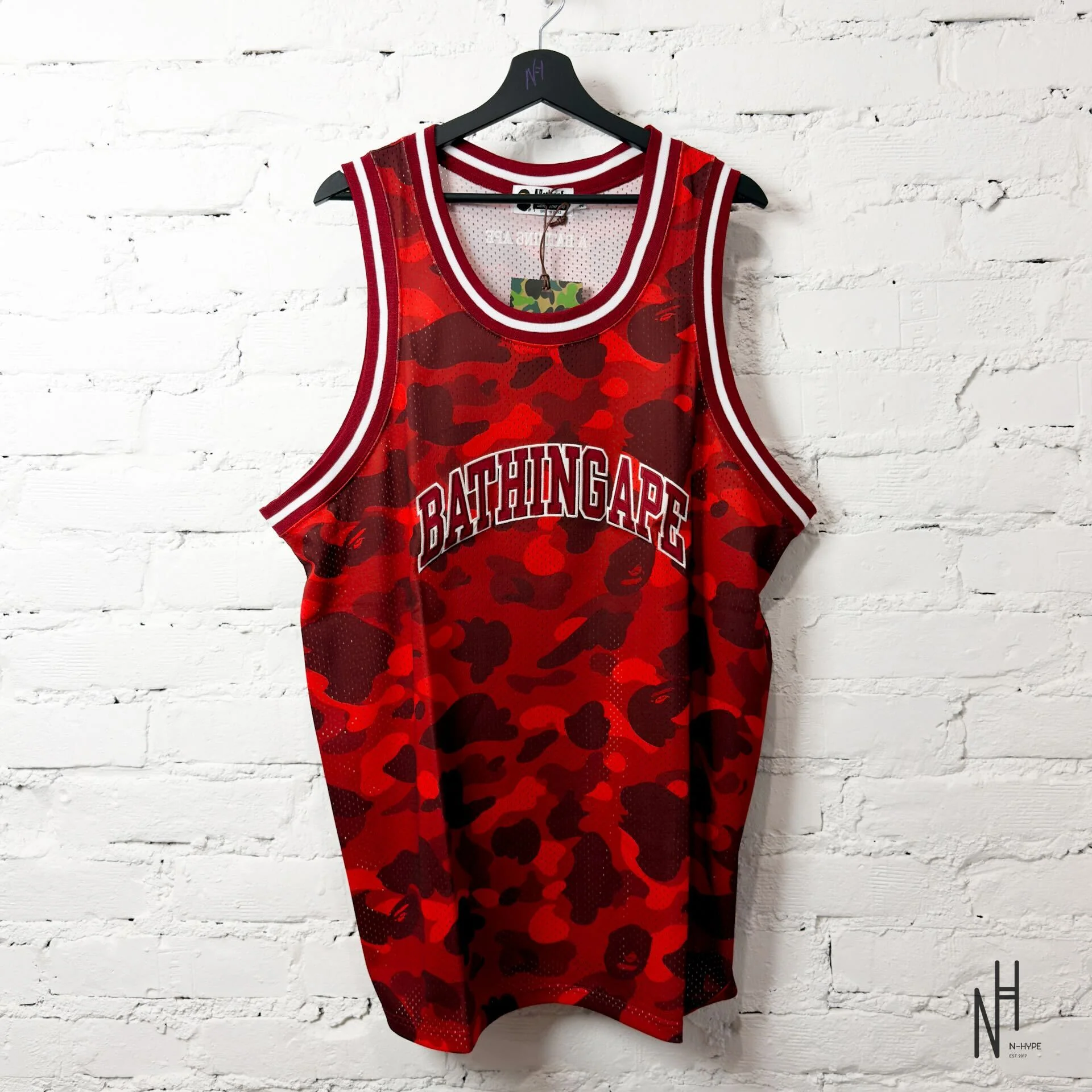 BAPE ABC Camo Basketball Tank Top Red