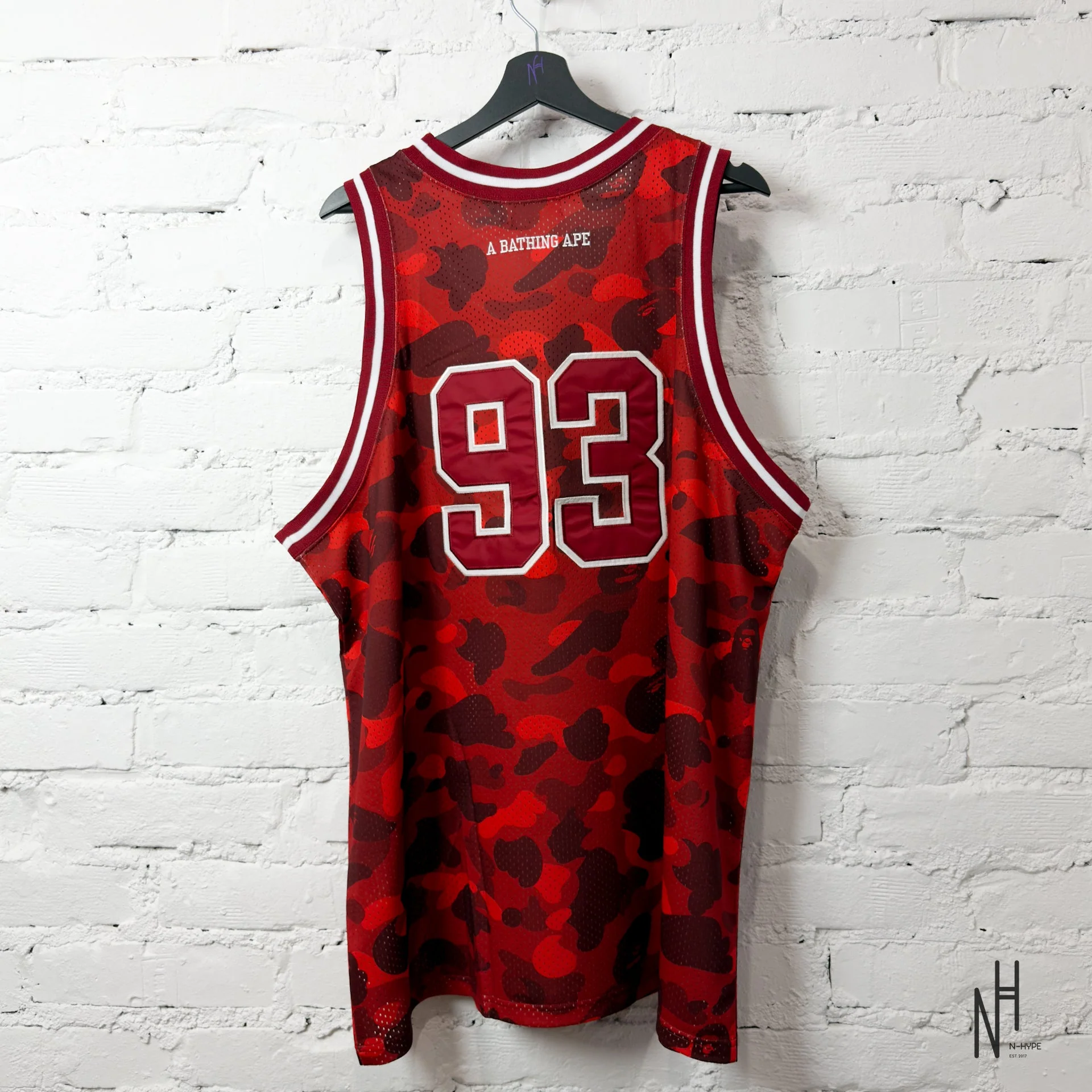 BAPE ABC Camo Basketball Tank Top Red - Image 3
