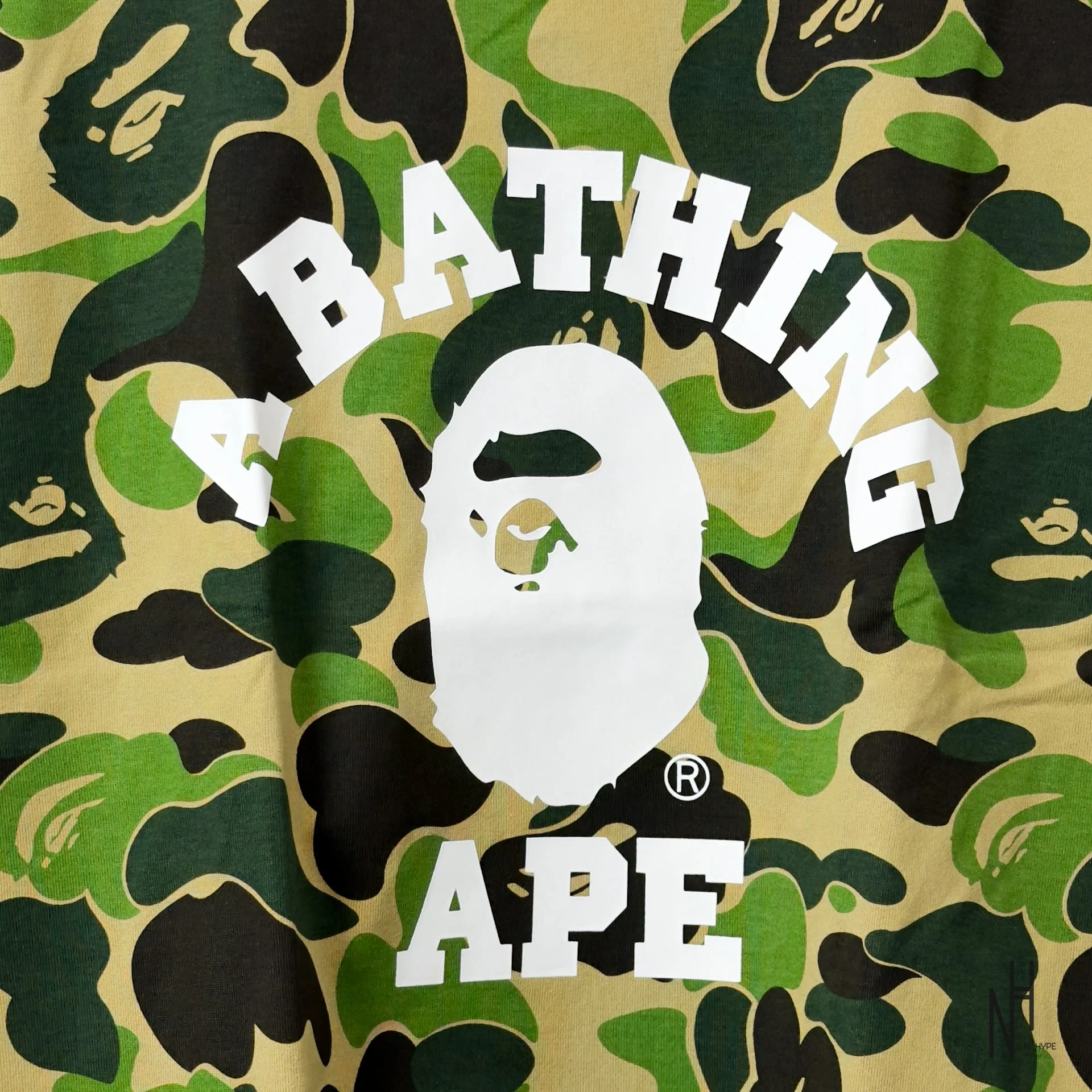 BAPE ABC Camo College Tee Green - Image 2