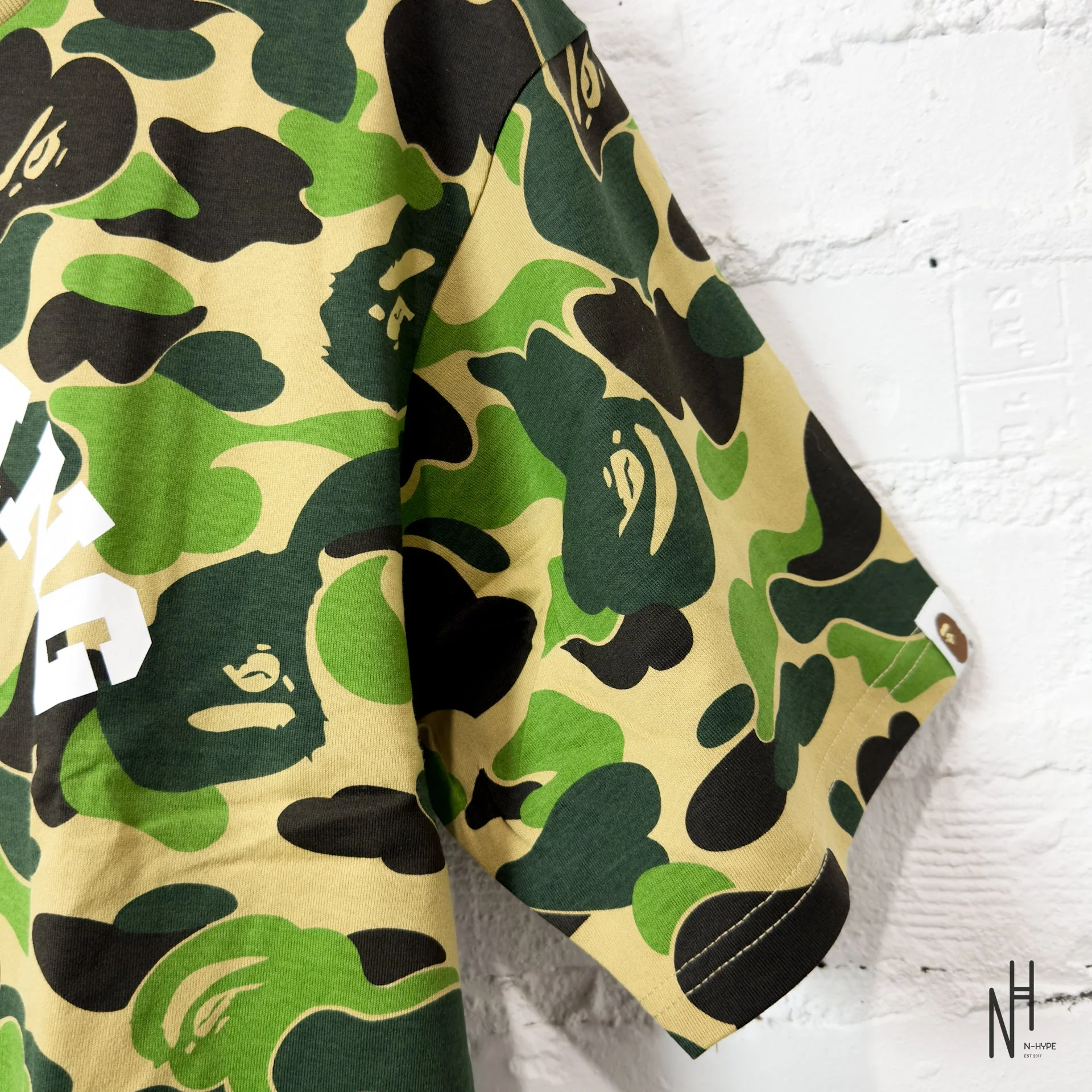 BAPE ABC Camo College Tee Green - Image 4