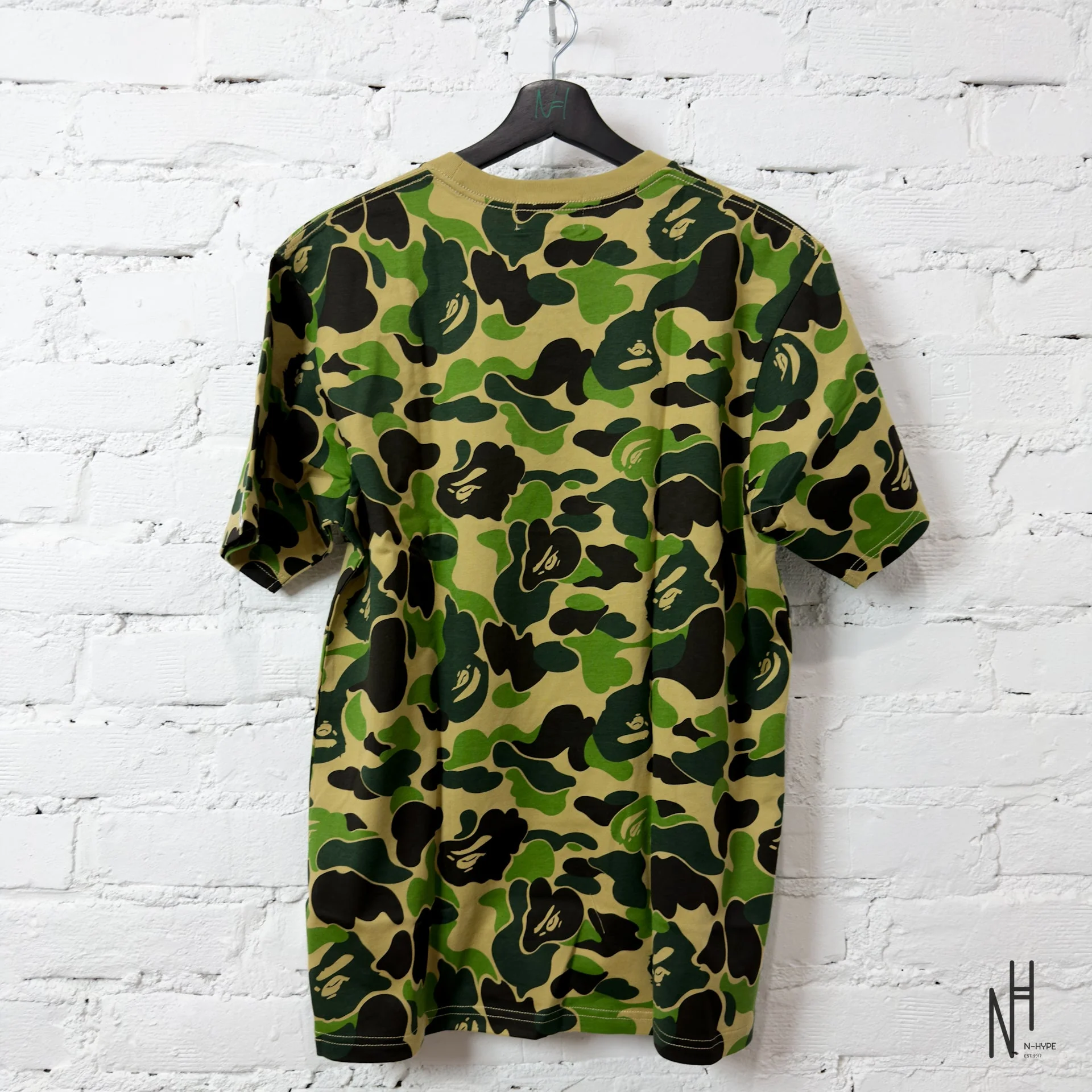 BAPE ABC Camo College Tee Green - Image 5
