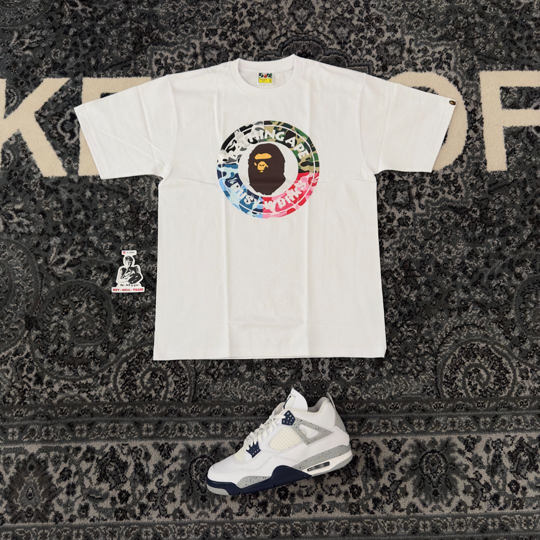 BAPE ABC Camo Crazy Busy Works Tee White - Image 3
