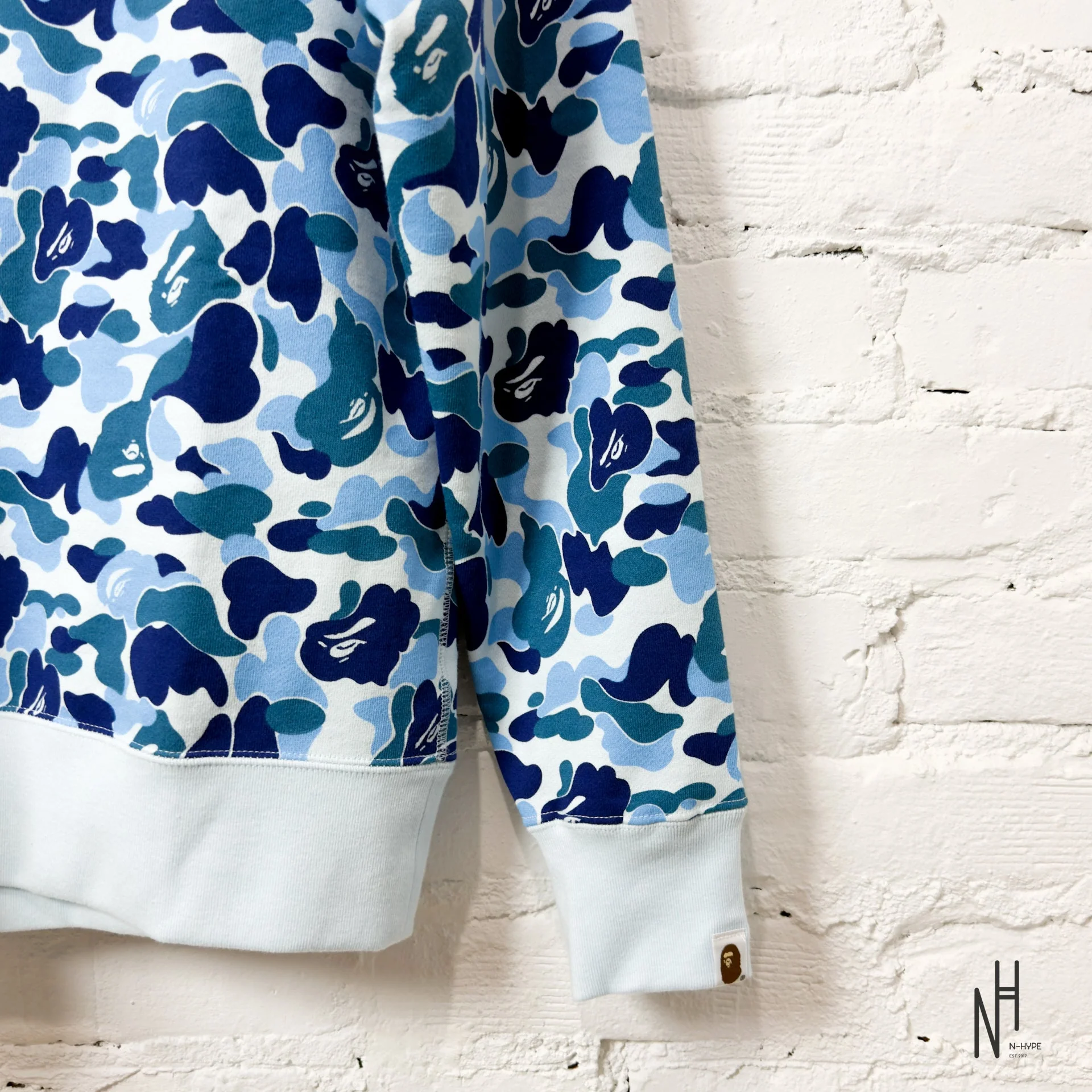 Bape ABC Camo Crystal Stone Crewneck Blue - Image 3