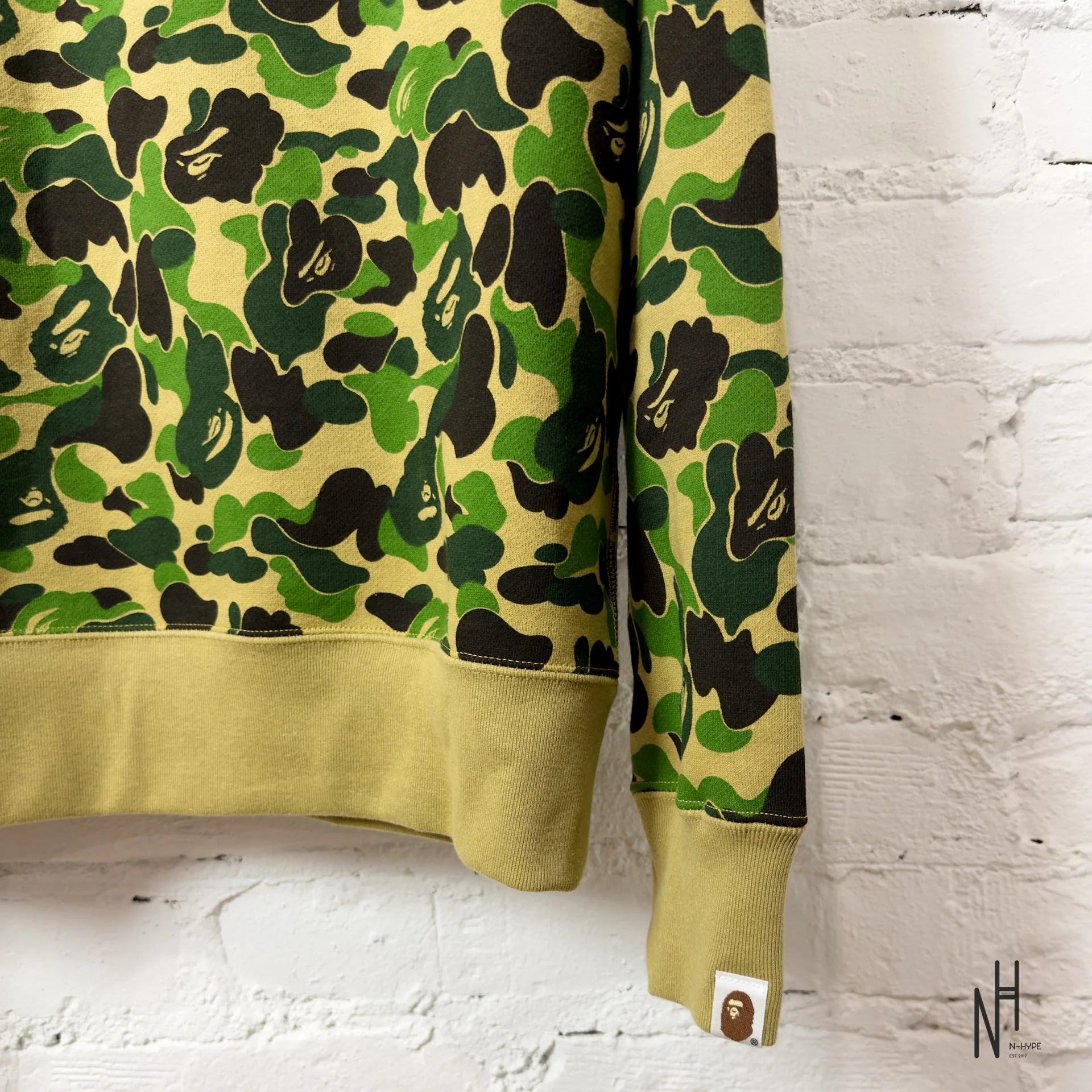 Bape ABC Camo Crystal Stone Crewneck Green - Image 3