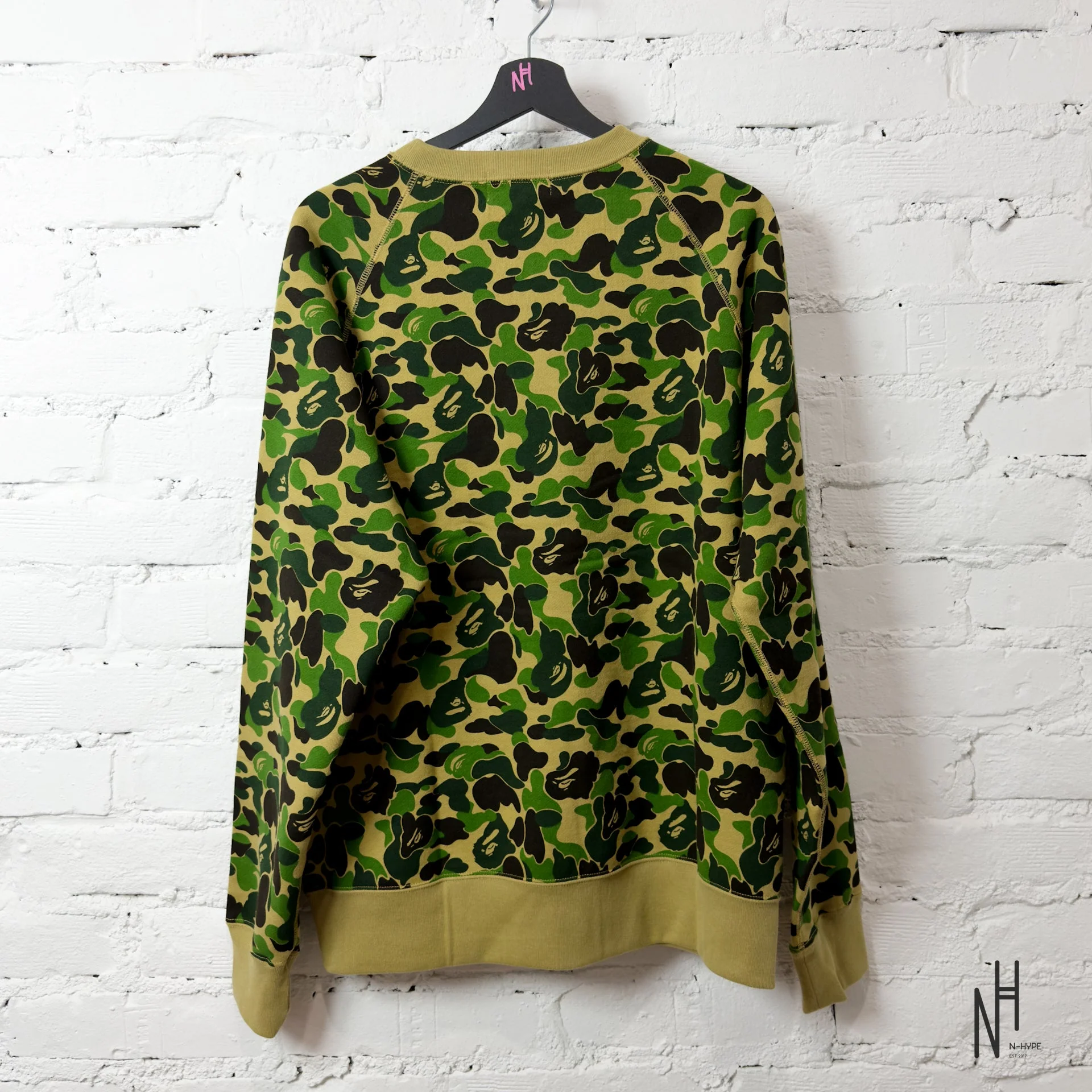 Bape ABC Camo Crystal Stone Crewneck Green - Image 4