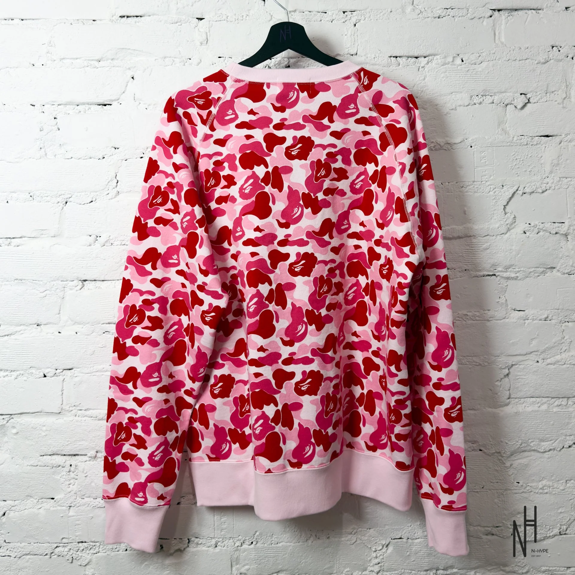 Bape ABC Camo Crystal Stone Crewneck Pink - Image 3