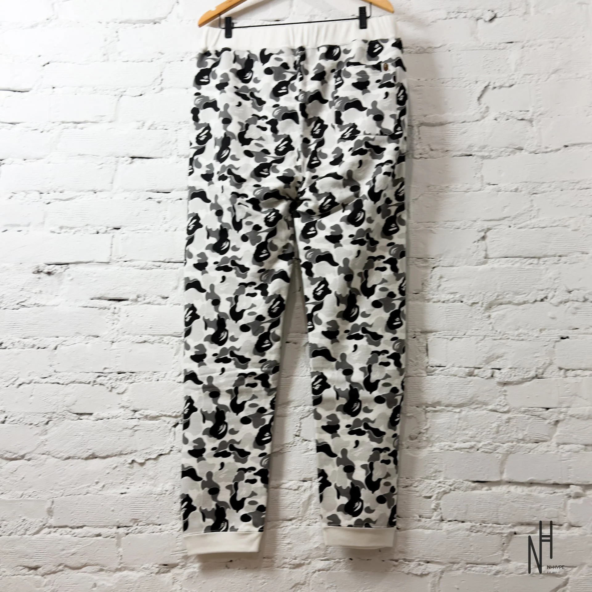 BAPE ABC Camo Crystal Stone Sweat Pants Gray - Image 3