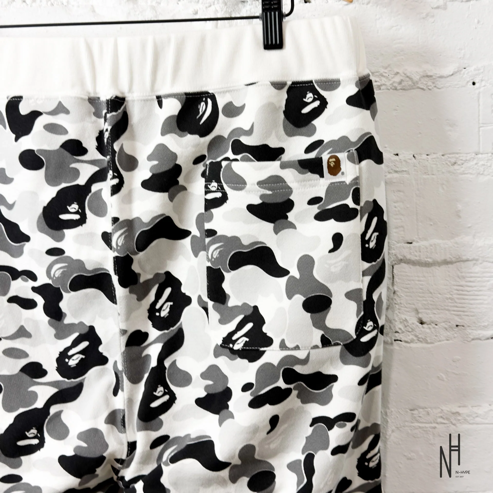 BAPE ABC Camo Crystal Stone Sweat Pants Gray - Image 4