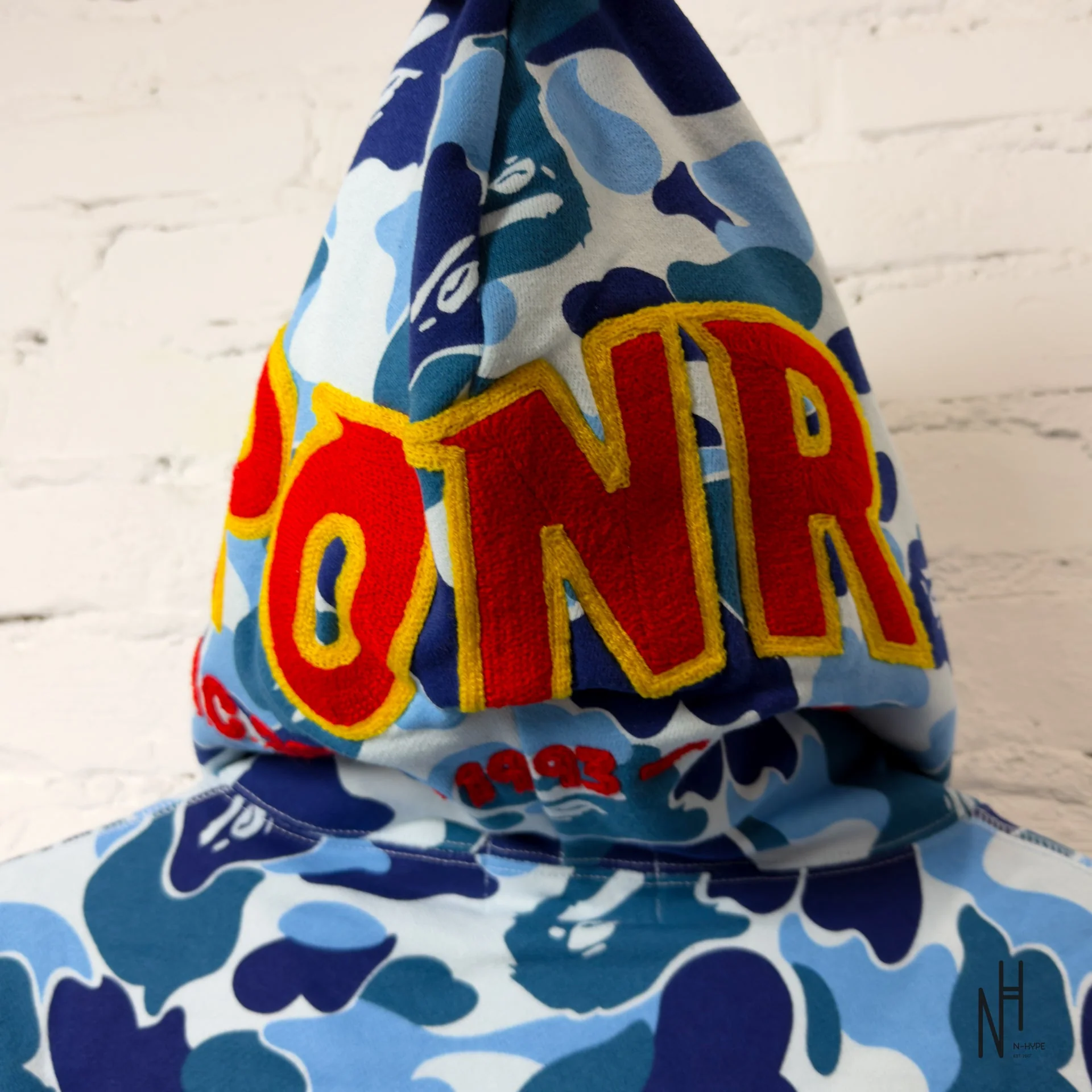 BAPE ABC Camo Shark Full Zip Hoodie Blue PONR - Image 7