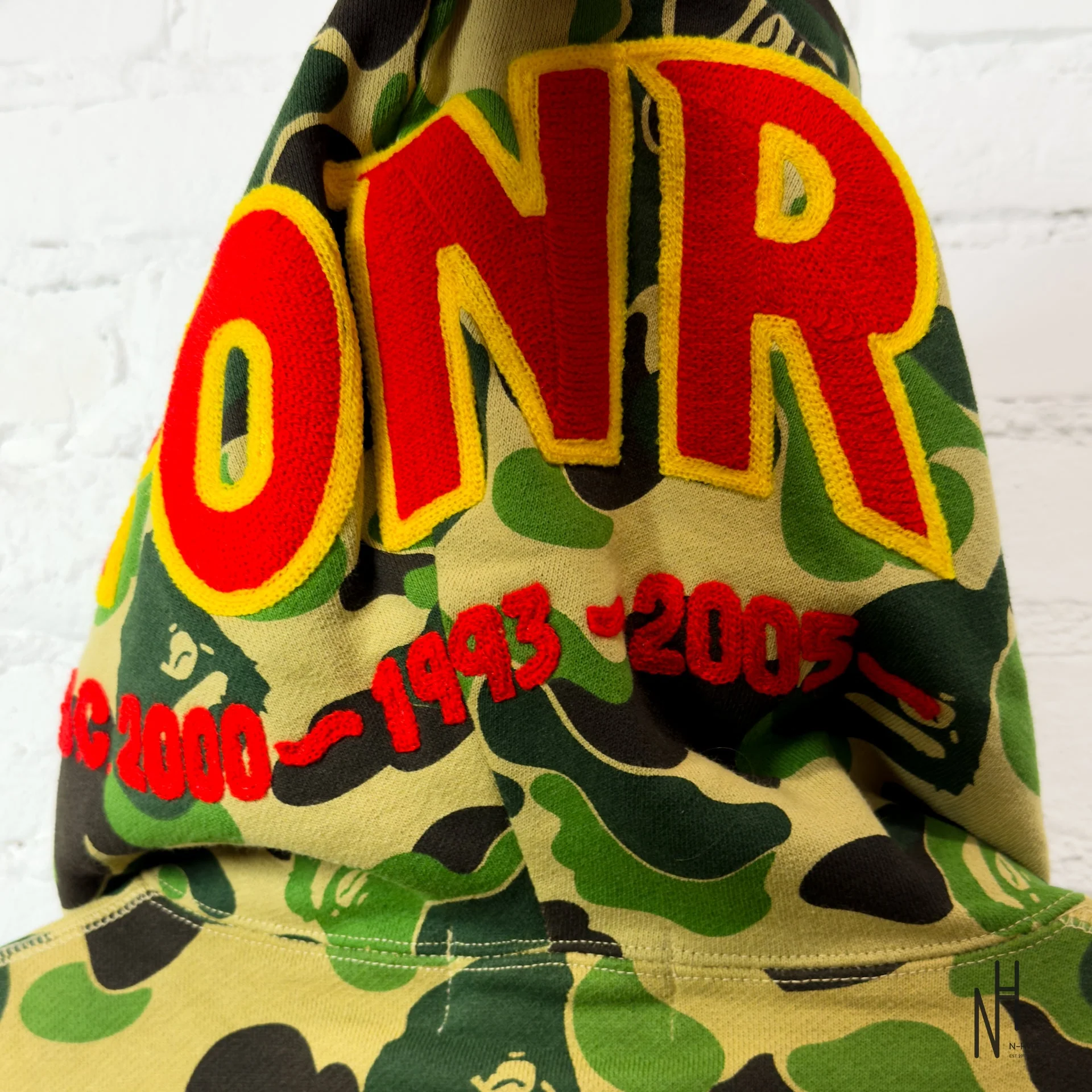 BAPE ABC Camo Shark PONR Full Zip Hoodie Green - Image 6