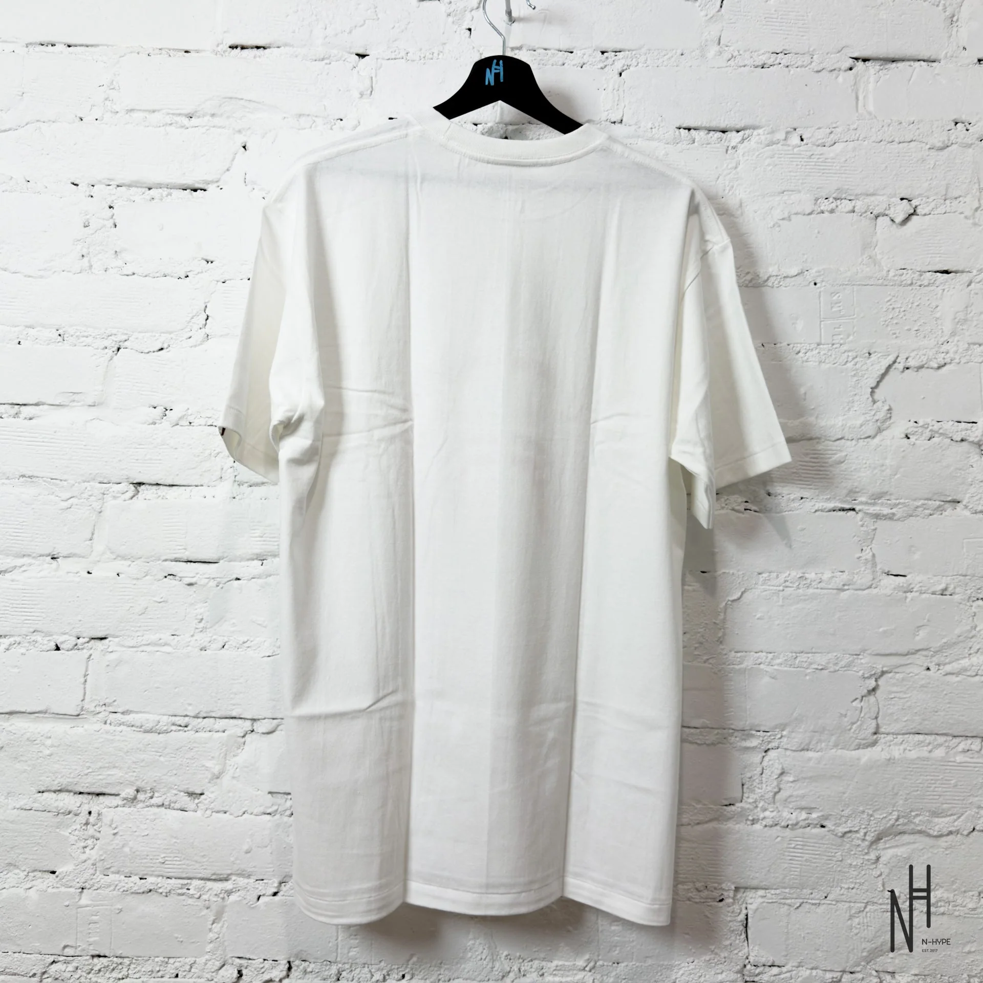BAPE ABC Camo Shark Silver Zip Tee White Pink - Image 4