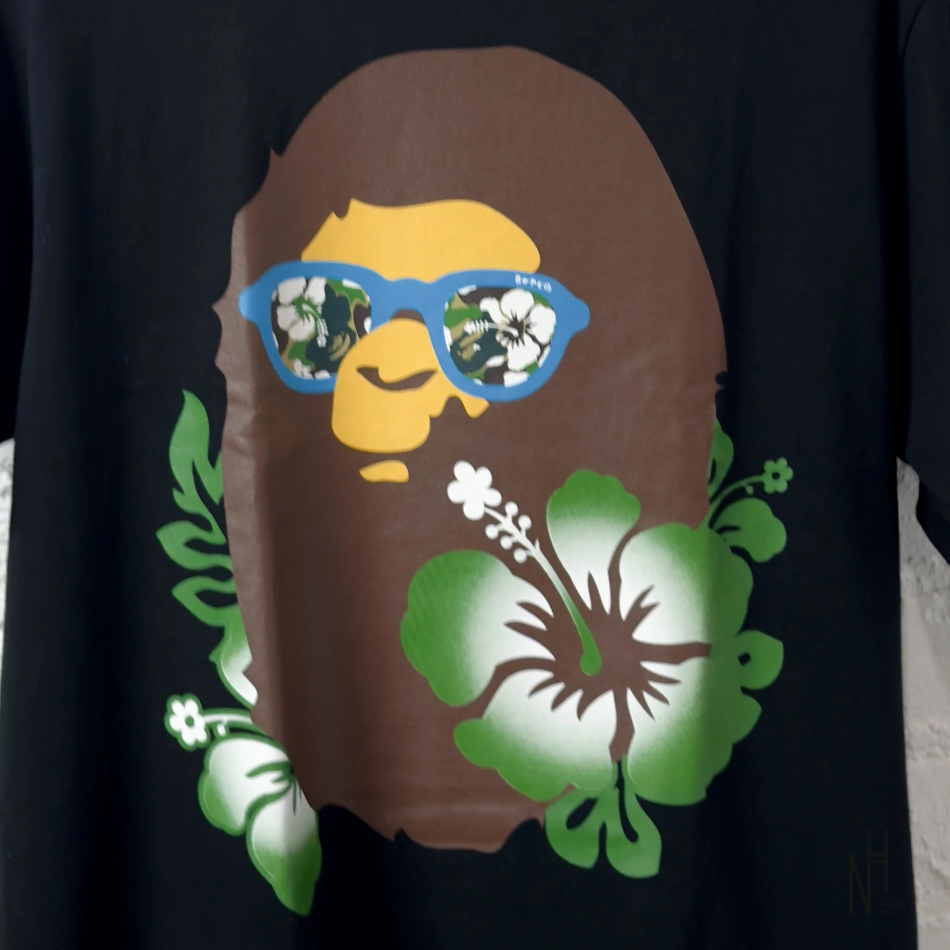 BAPE ABC Resort Camo Ape Head Tee Black - Image 2