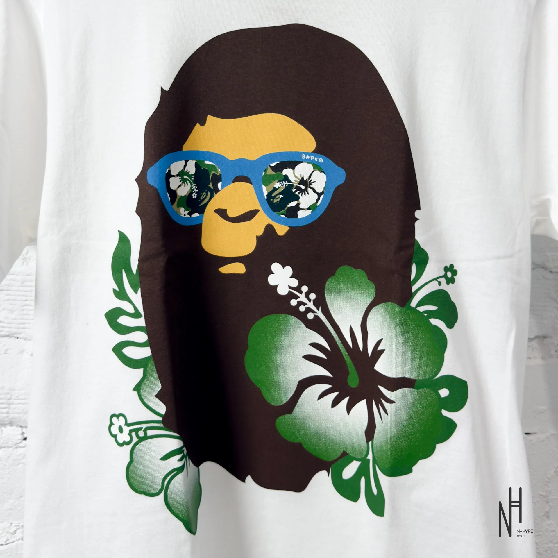 BAPE ABC Resort Camo Ape Head Tee White - Image 2