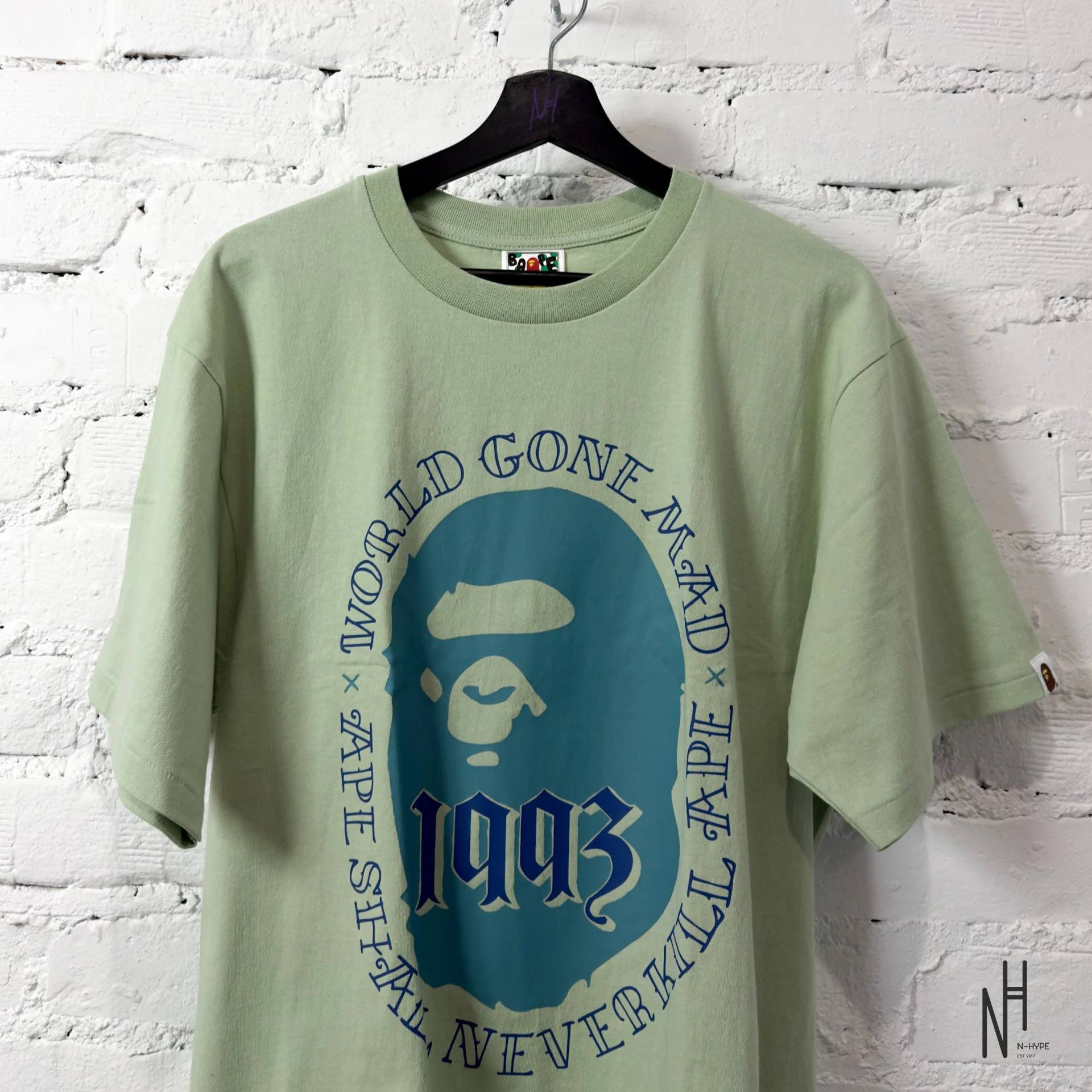 BAPE Ape Head 1993 Tee Green - Image 2